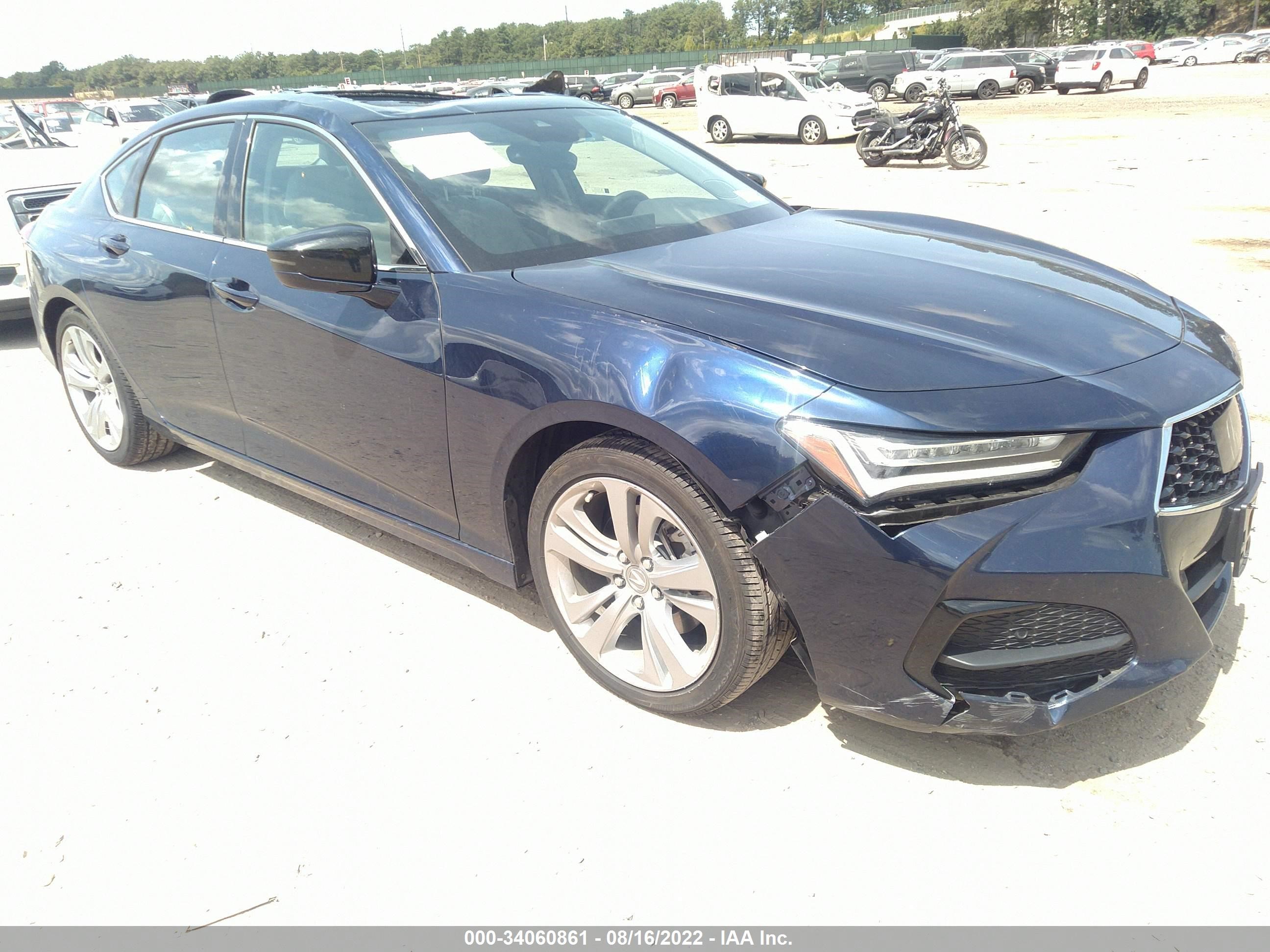 2021 ACURA TLX W/TECHNOLOGY PACKAGE VIN: 19UUB5F4XMA007283