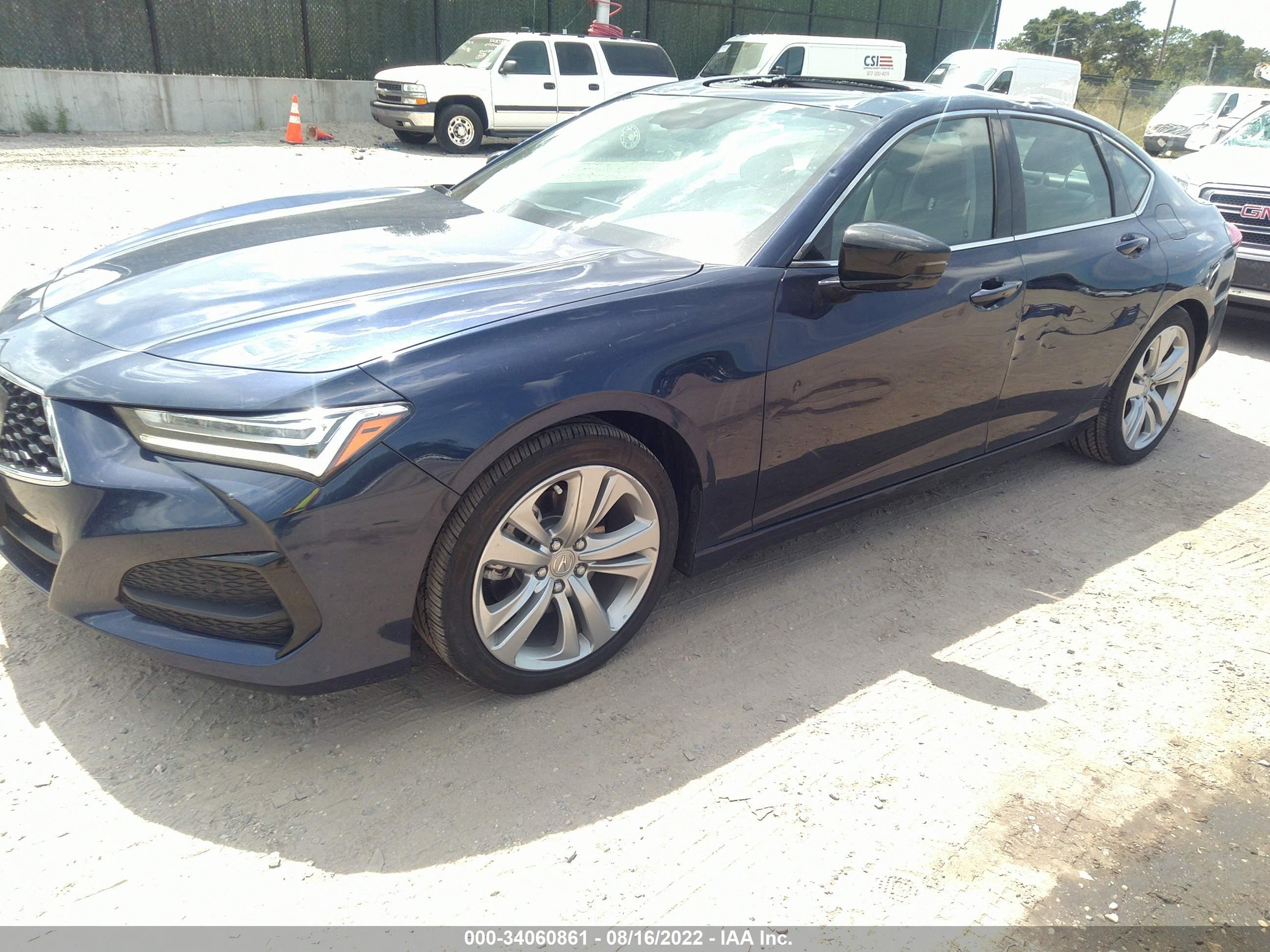 2021 ACURA TLX W/TECHNOLOGY PACKAGE VIN: 19UUB5F4XMA007283