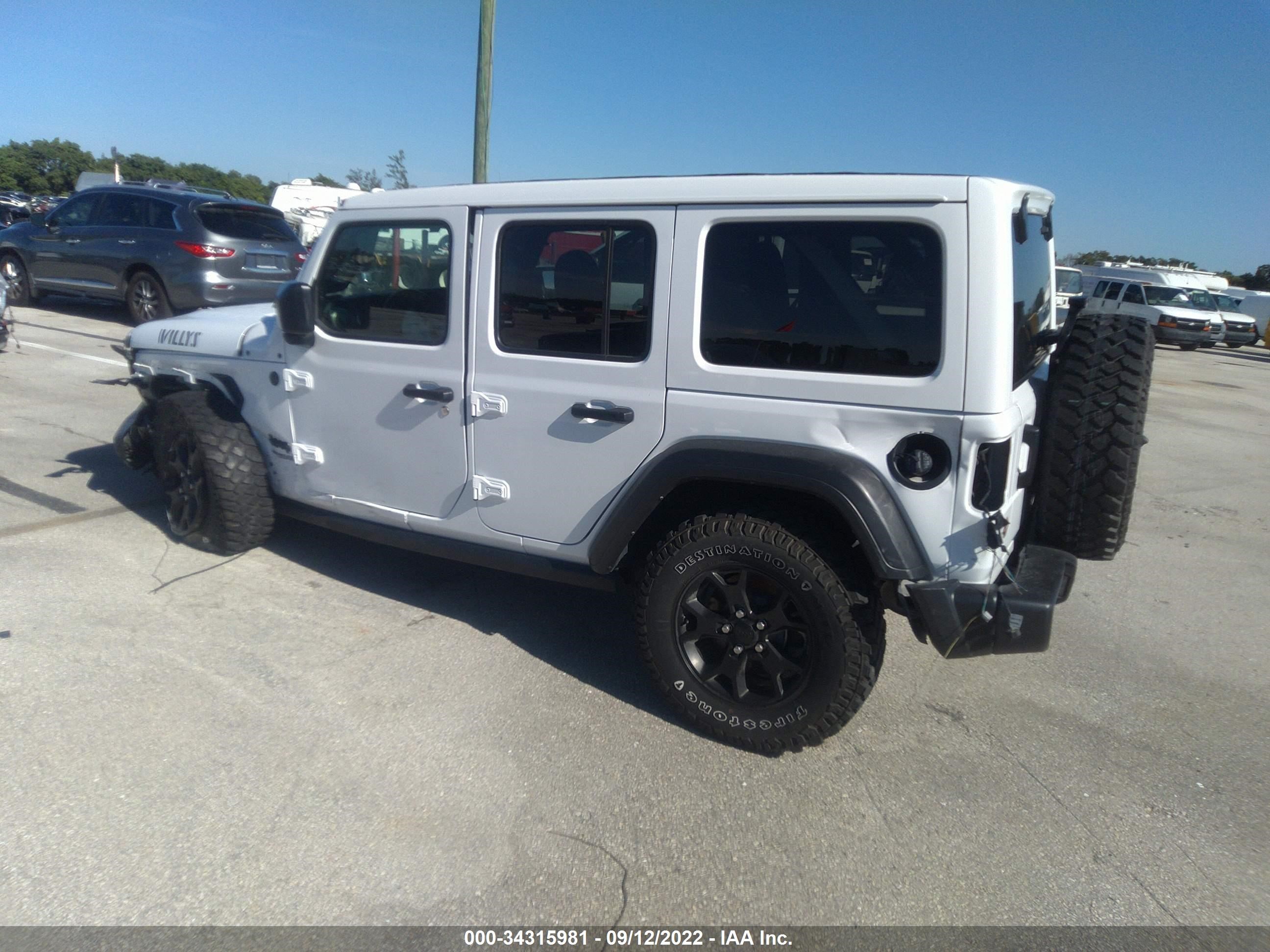 2021 Jeep Wrangler Unlimited Willys 4X4 vin: 1C4HJXDG0MW647422