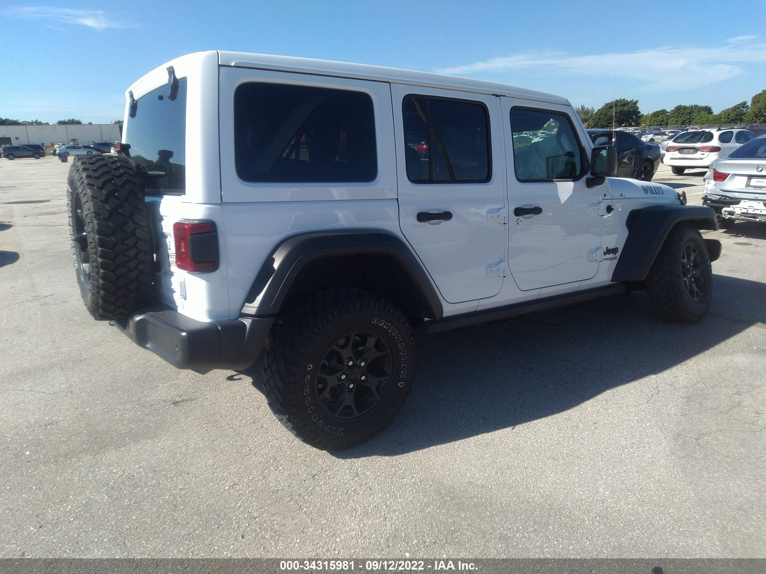 2021 Jeep Wrangler Unlimited Willys 4X4 vin: 1C4HJXDG0MW647422