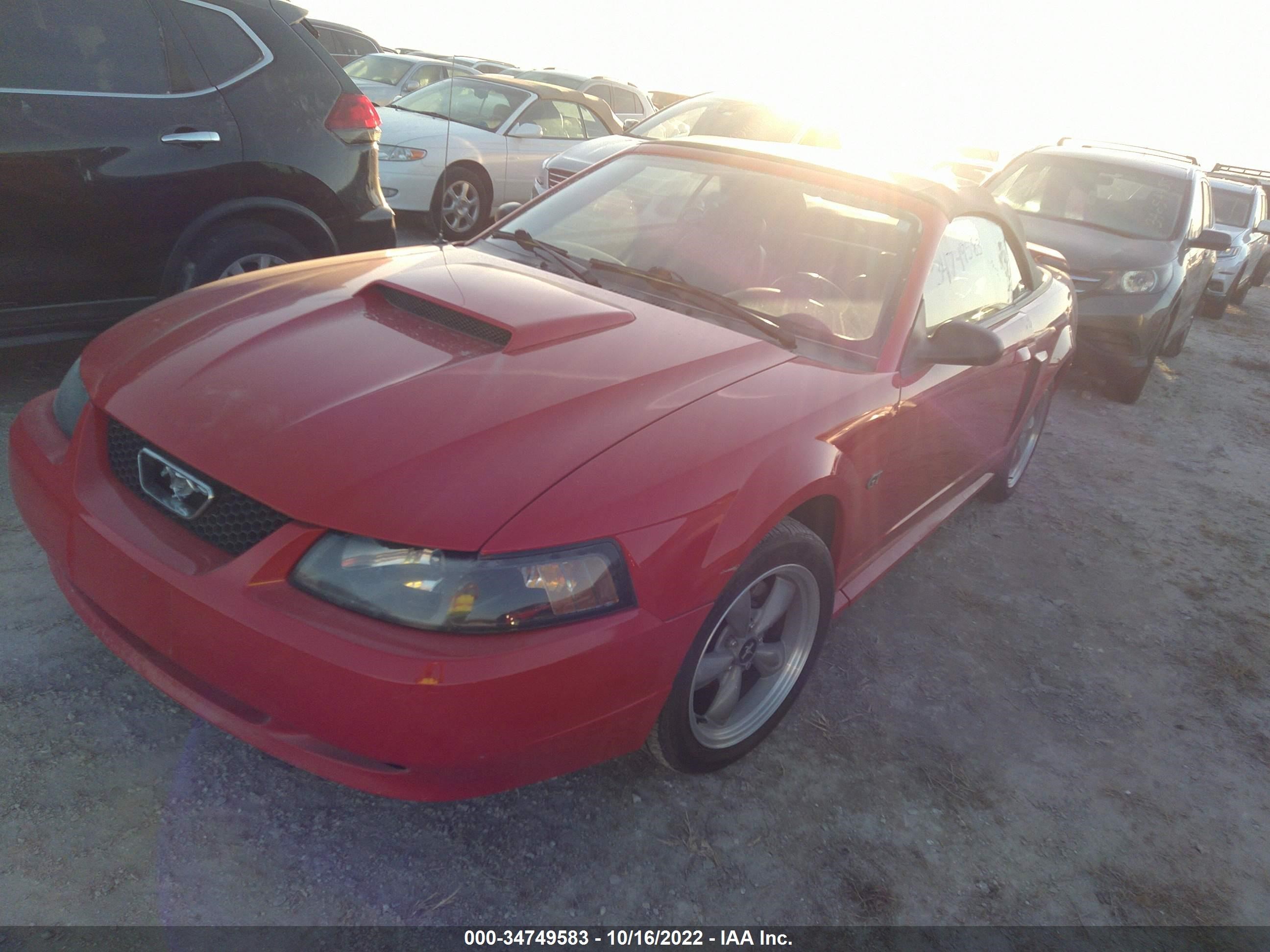 2002 FORD MUSTANG GT VIN: 1FAFP45X02F103699