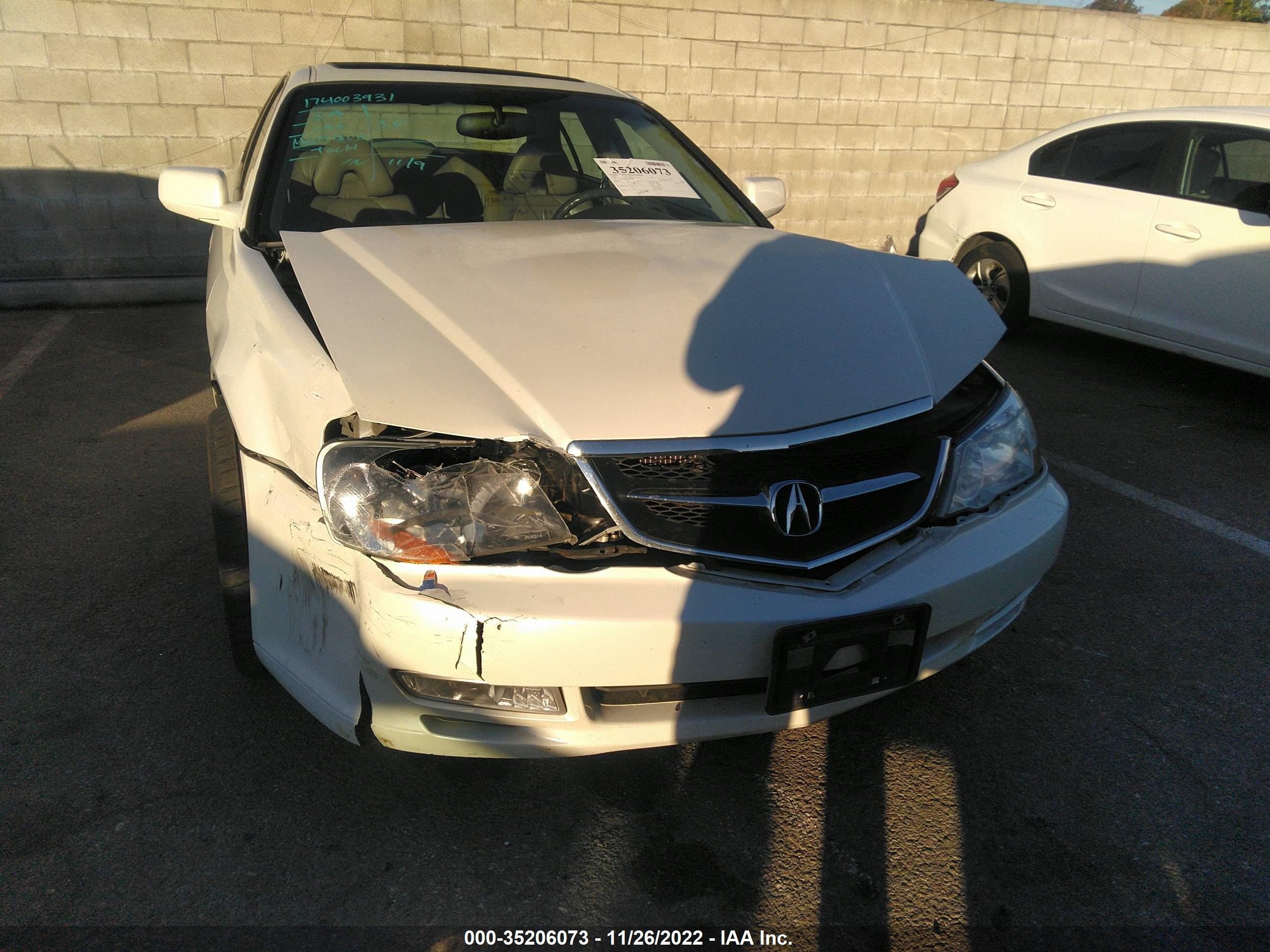 2002 ACURA TL TYPE S VIN: 19UUA568X2A030811