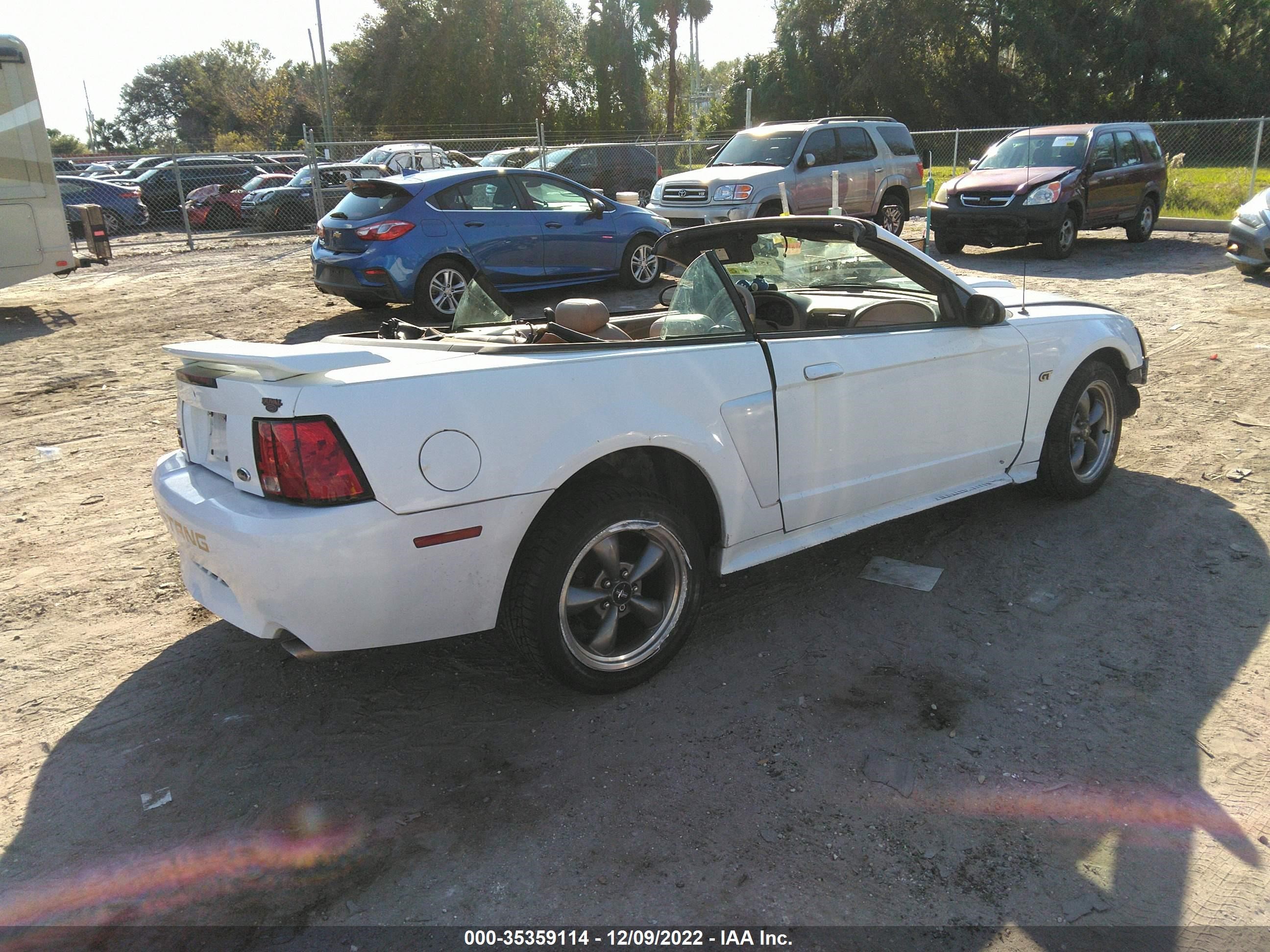 2003 FORD MUSTANG GT VIN: 1FAFP45X23F309639