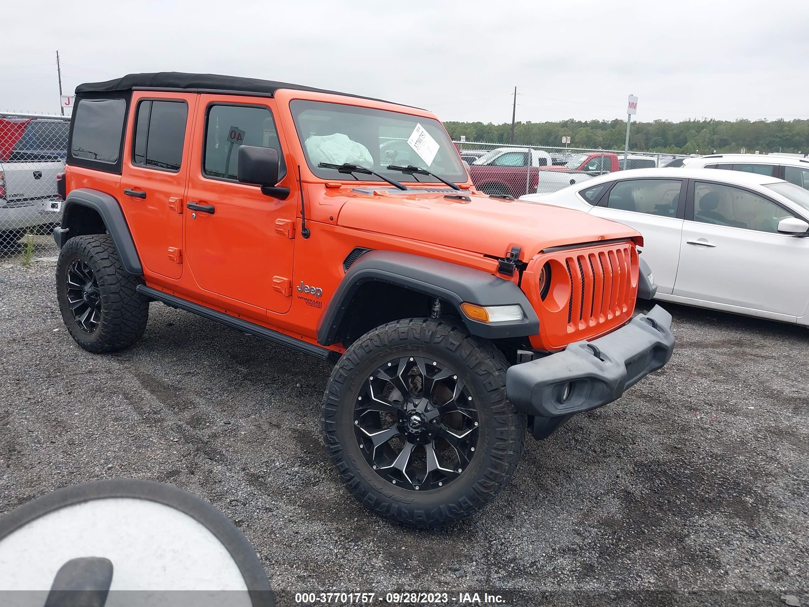 2018 Jeep Wrangler Unlimited Sport S 4X4 vin: 1C4HJXDN7JW246993