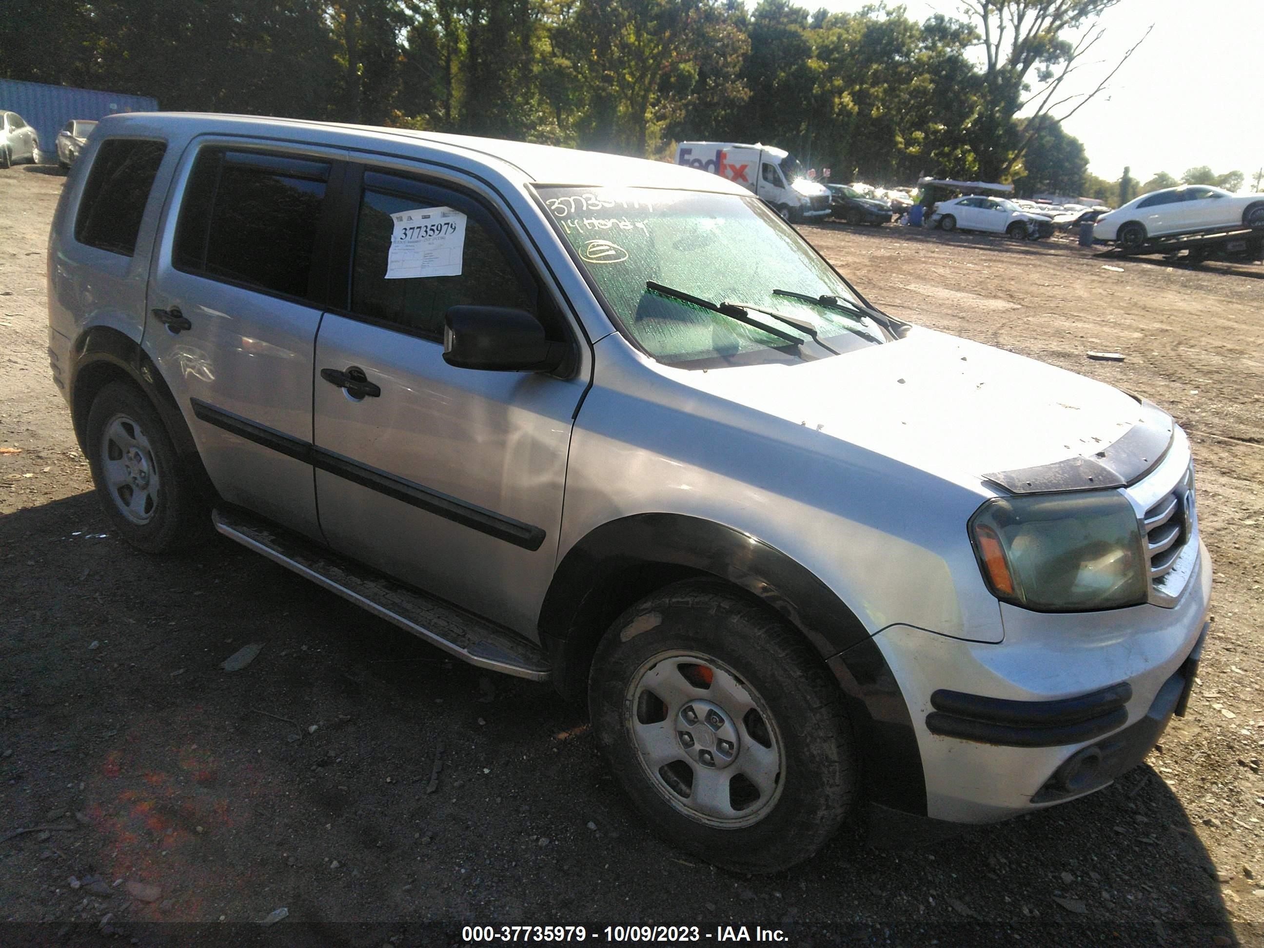 2014 Honda Pilot Lx vin: 5FNYF4H28EB001078