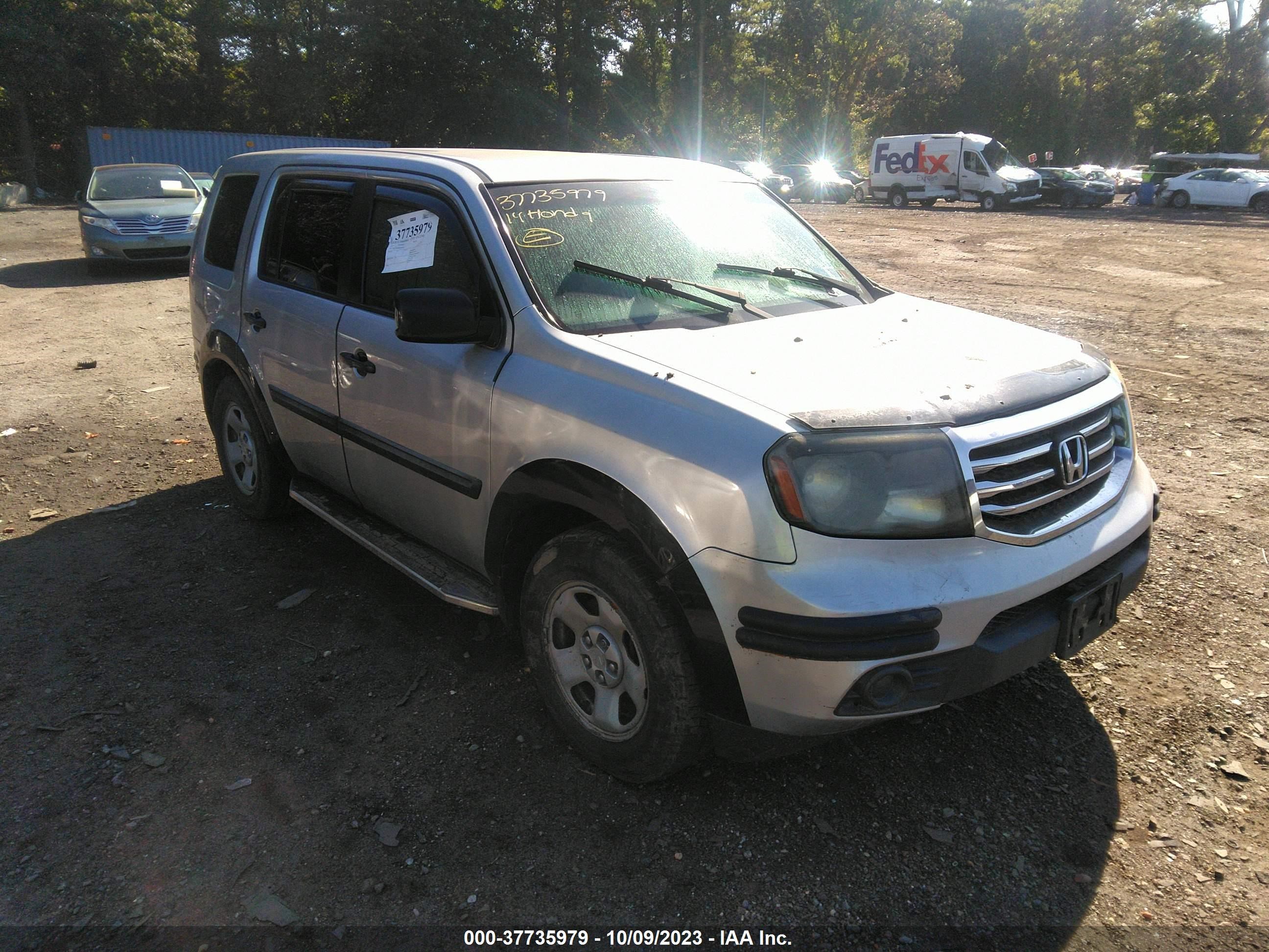 2014 Honda Pilot Lx vin: 5FNYF4H28EB001078