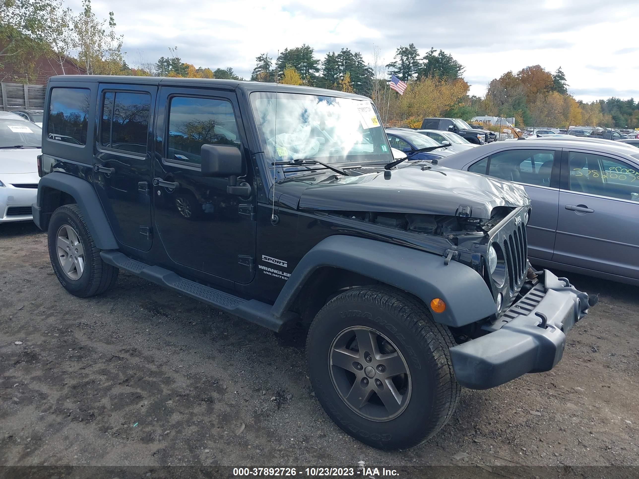 2015 Jeep Wrangler Unlimited Sport vin: 1C4BJWDG7FL675898