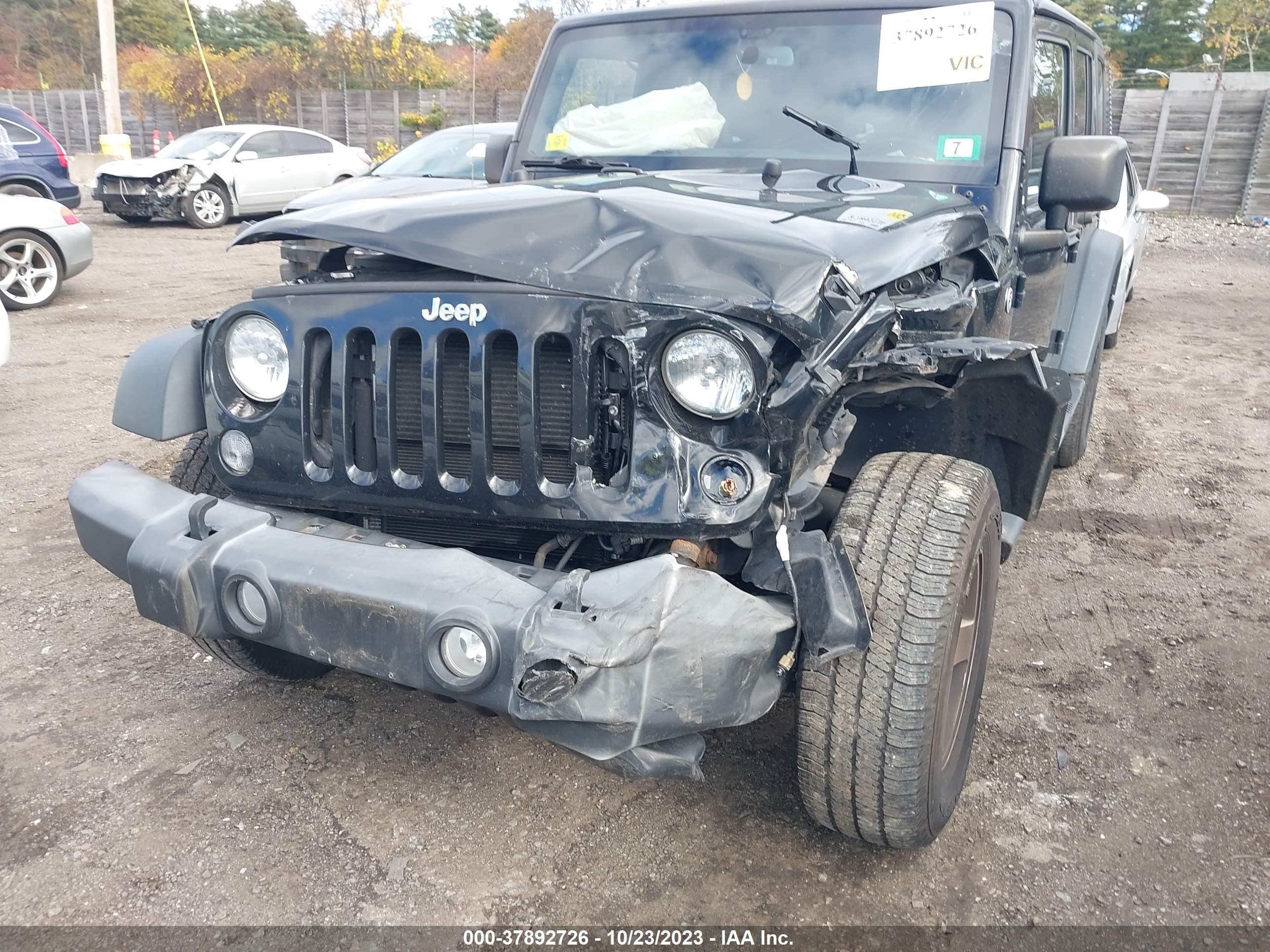 2015 Jeep Wrangler Unlimited Sport vin: 1C4BJWDG7FL675898