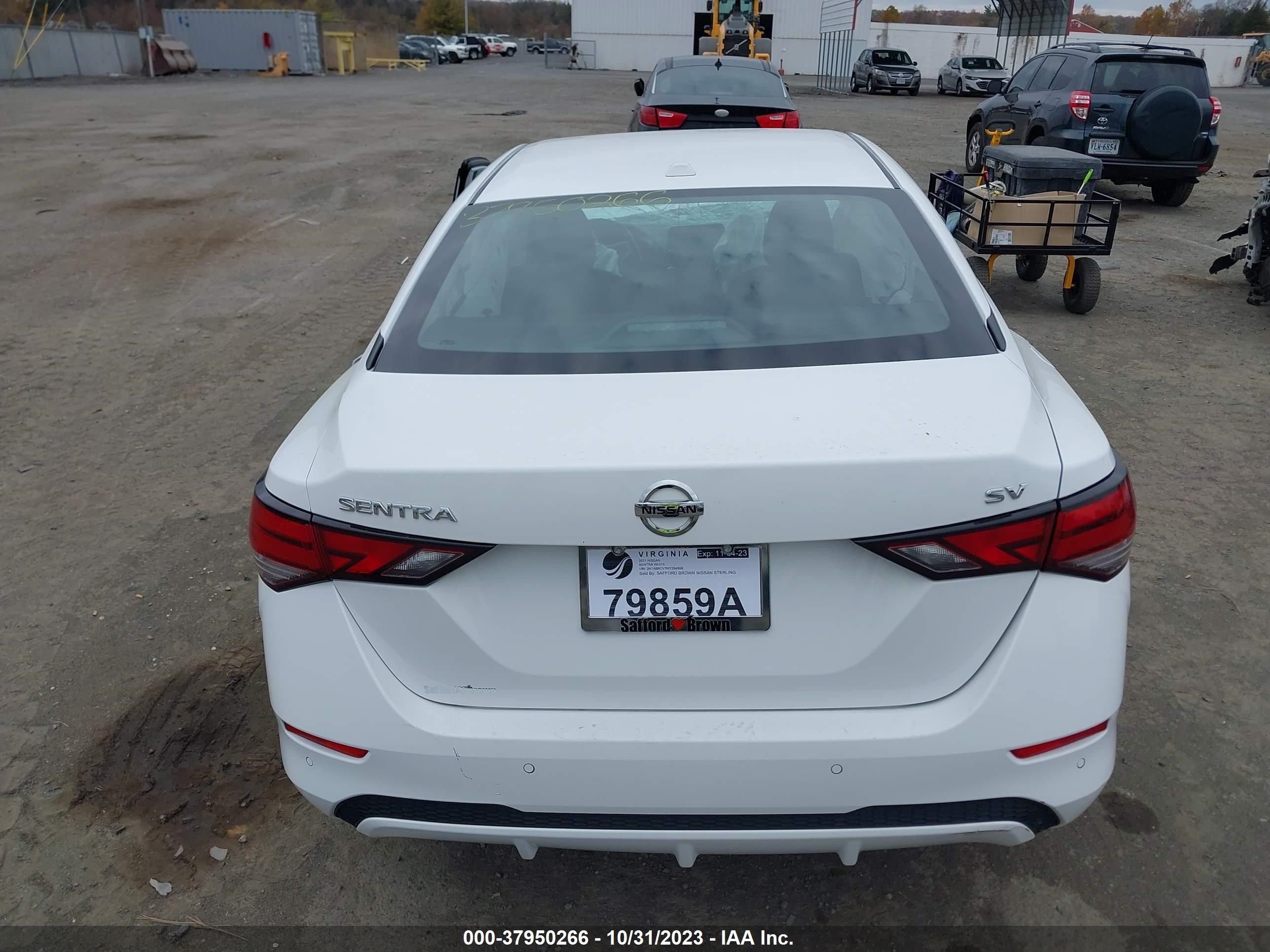 2021 Nissan Sentra Sv Xtronic Cvt vin: 3N1AB8CV7MY294998