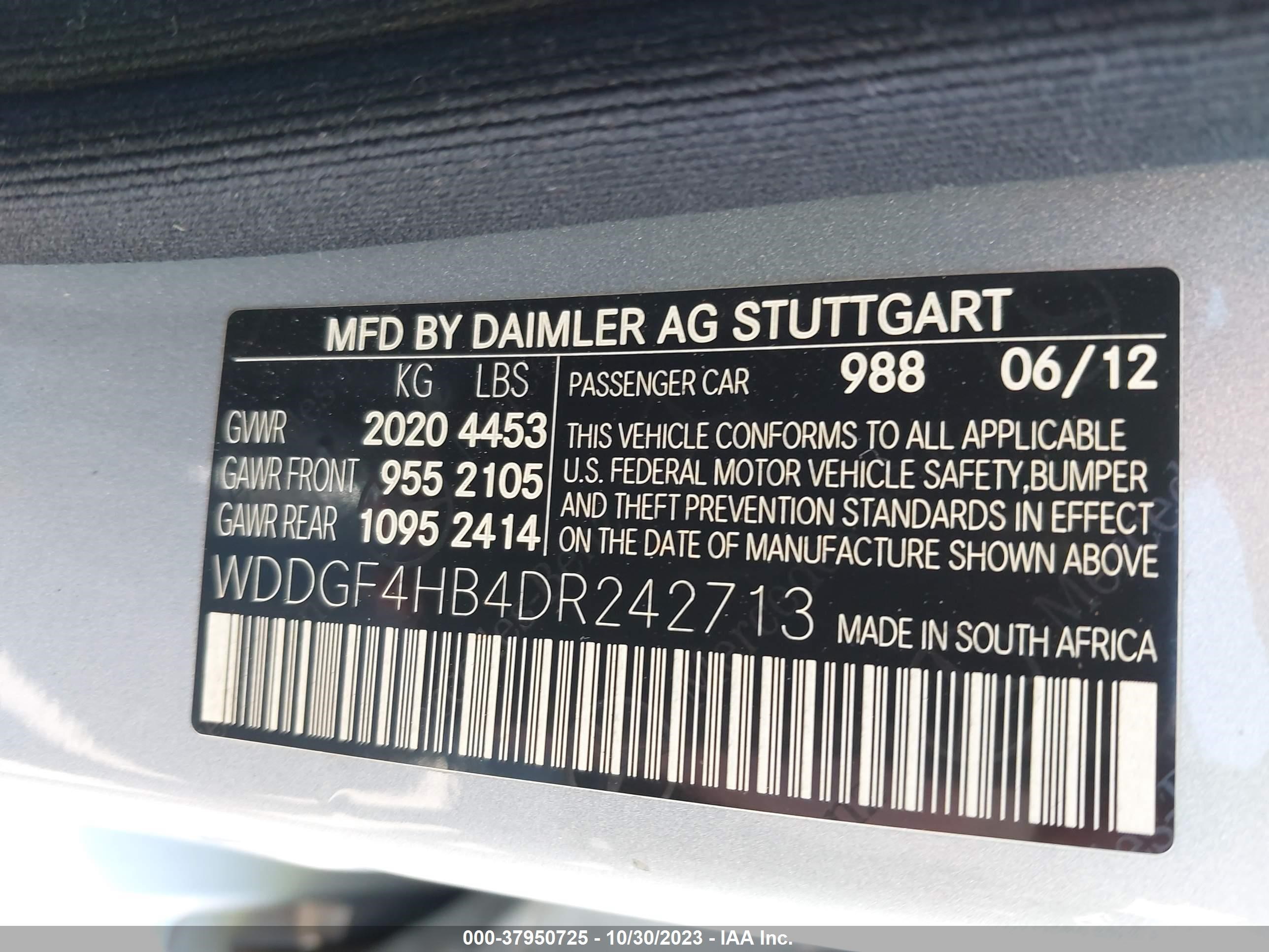 2013 Mercedes-Benz C 250 Luxury/Sport vin: WDDGF4HB4DR242713