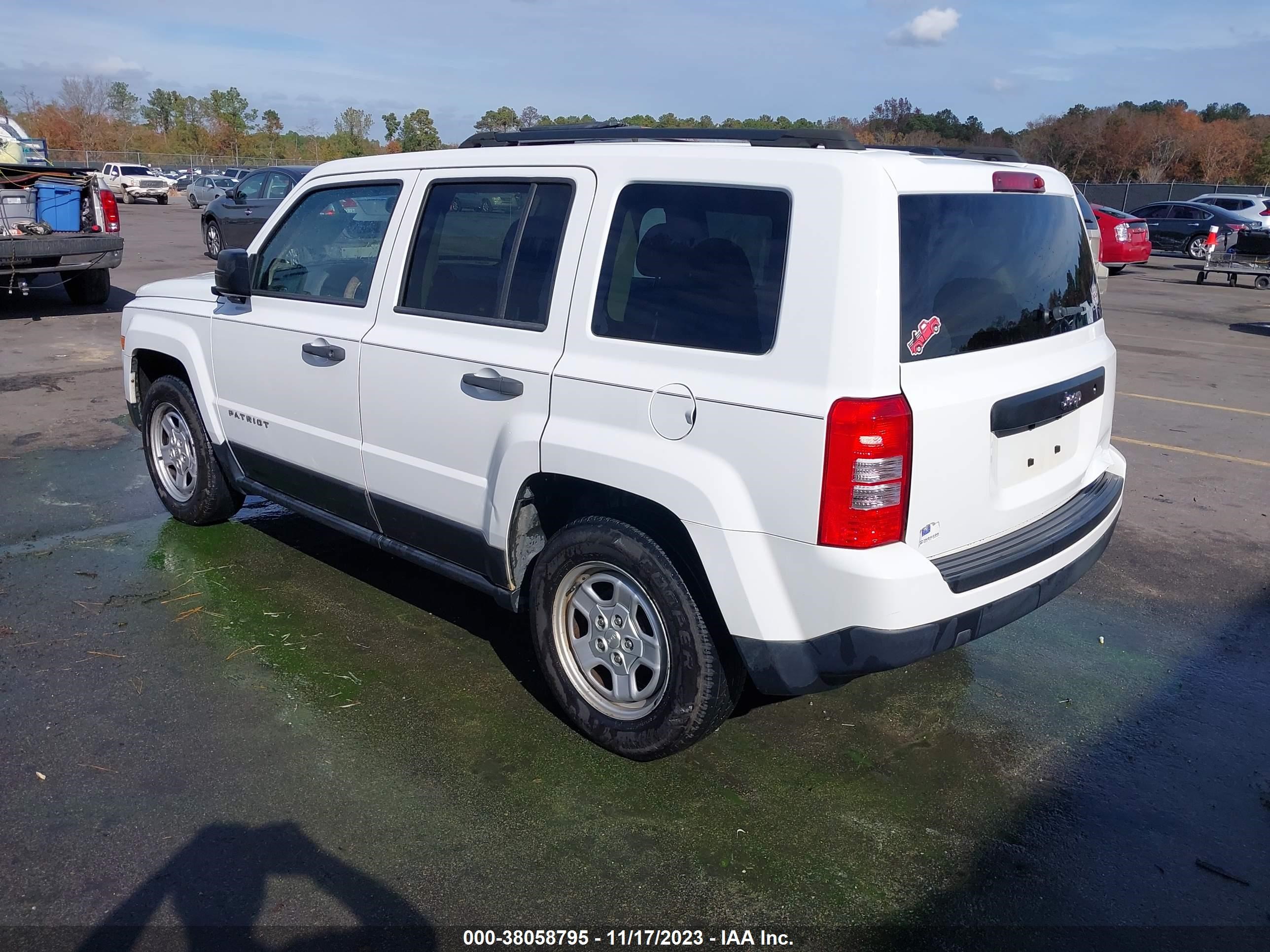 2016 Jeep Patriot Sport vin: 1C4NJPBAXGD505757