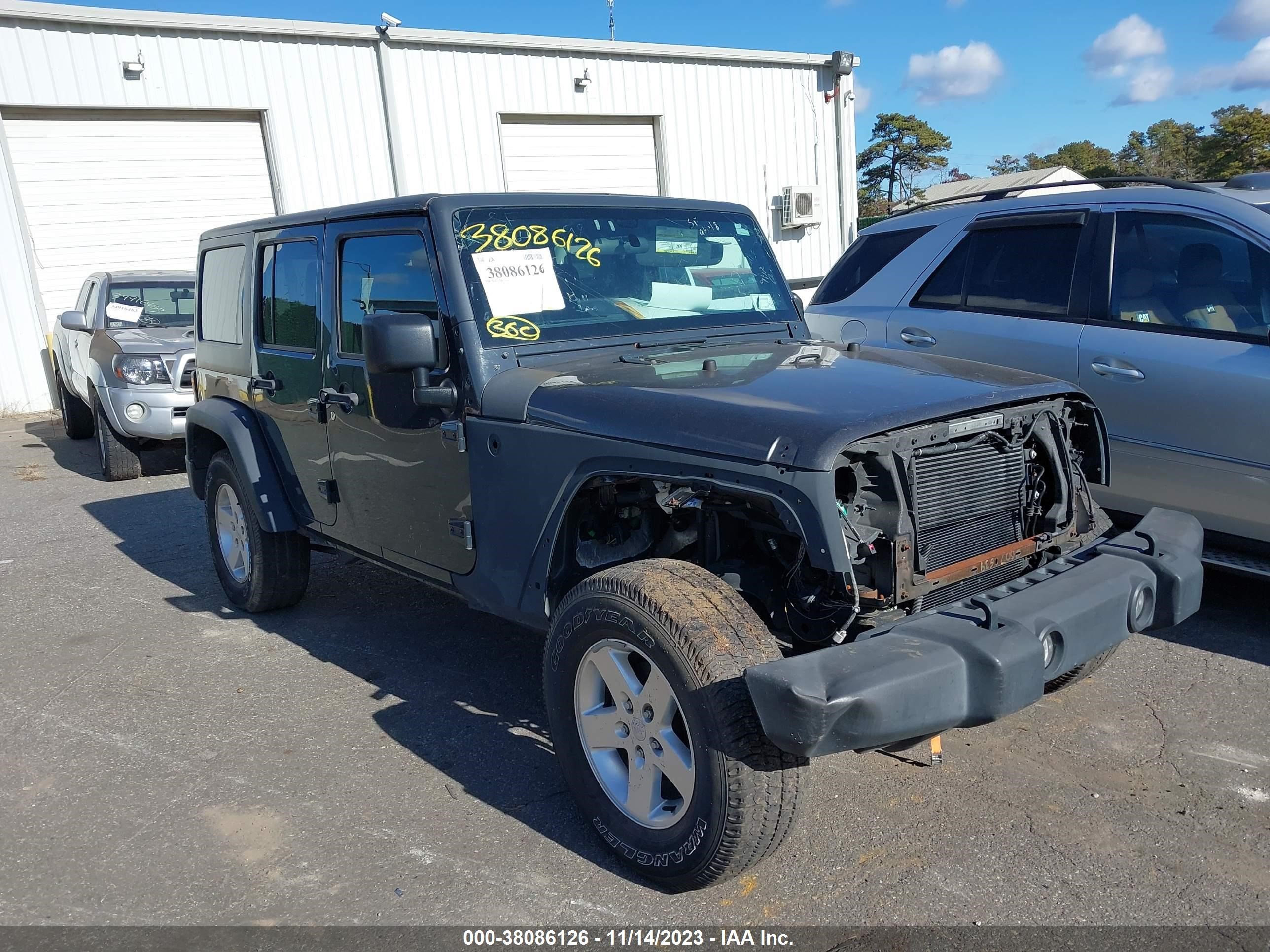 2016 Jeep Wrangler Unlimited Sport vin: 1C4BJWDG5GL197109