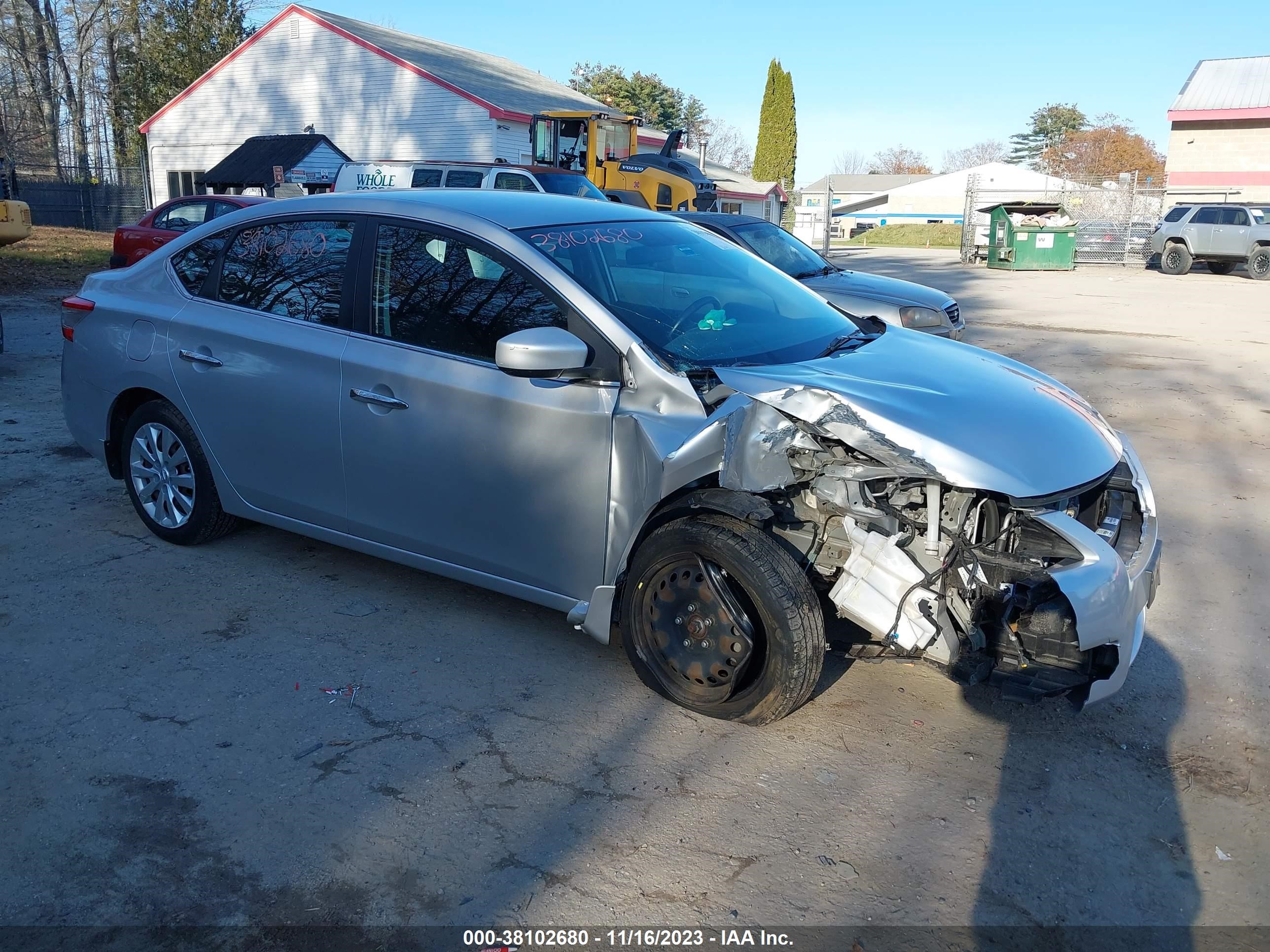 2015 Nissan Sentra Sv vin: 3N1AB7APXFL658474