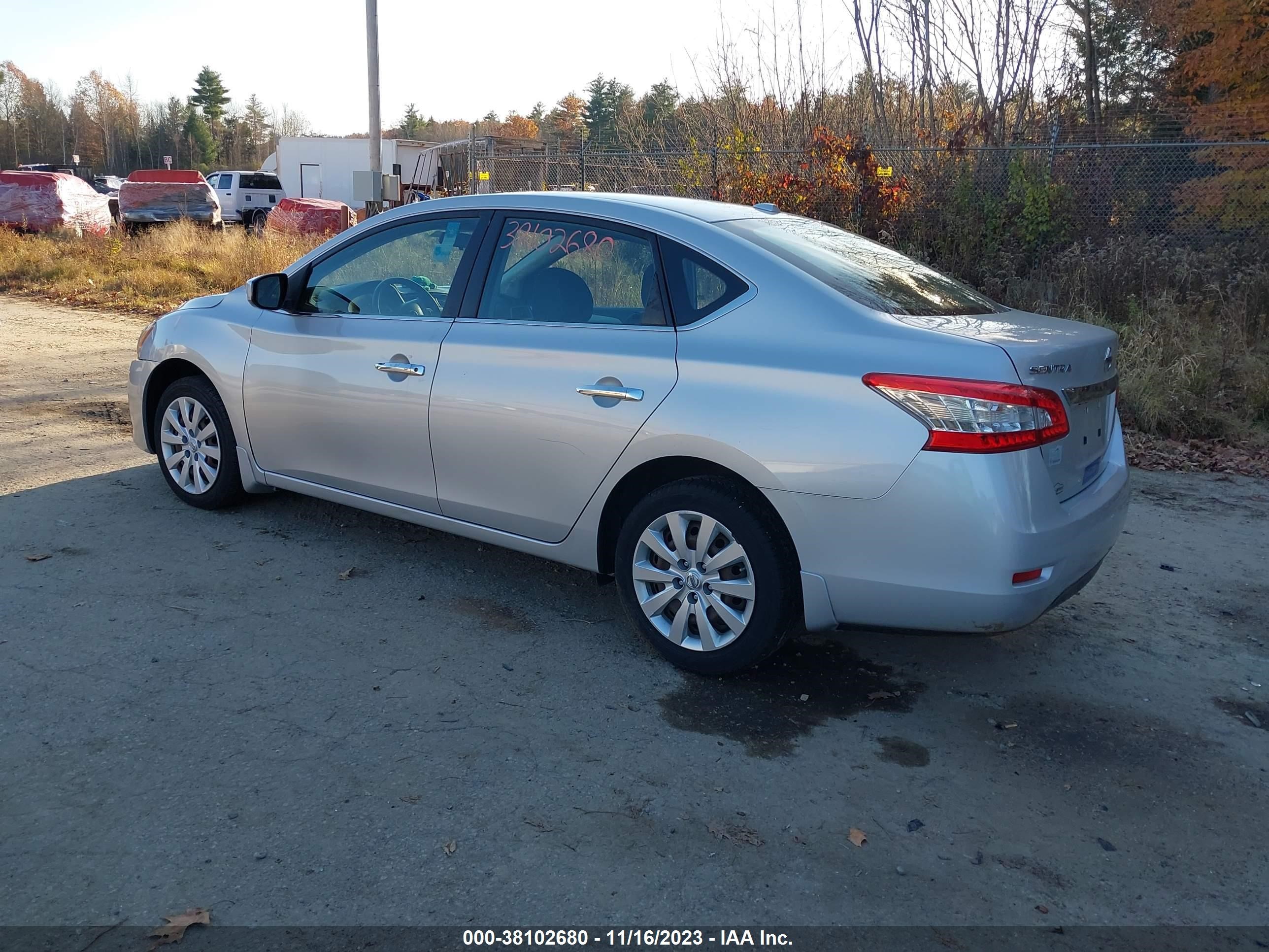 2015 Nissan Sentra Sv vin: 3N1AB7APXFL658474