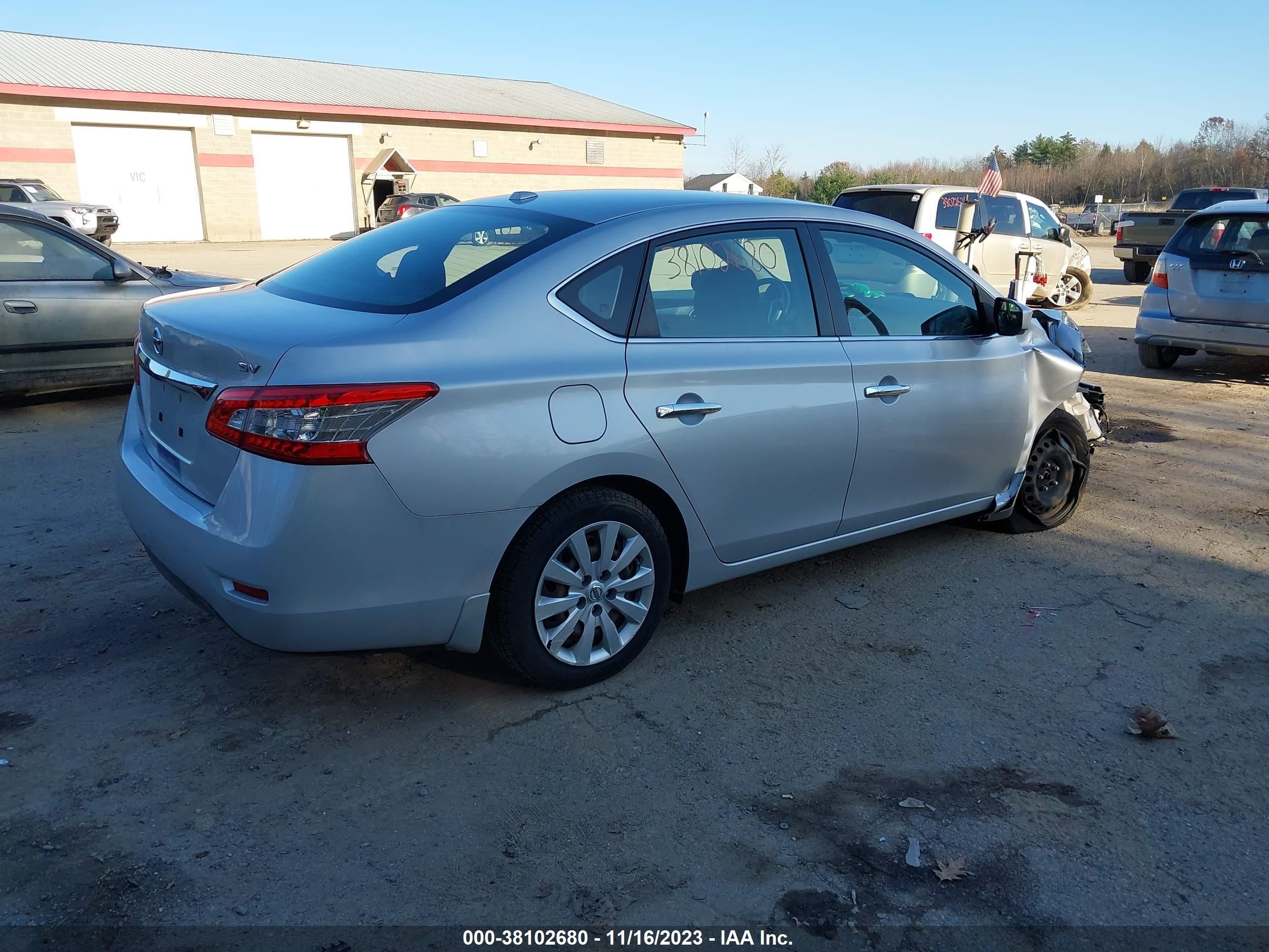 2015 Nissan Sentra Sv vin: 3N1AB7APXFL658474