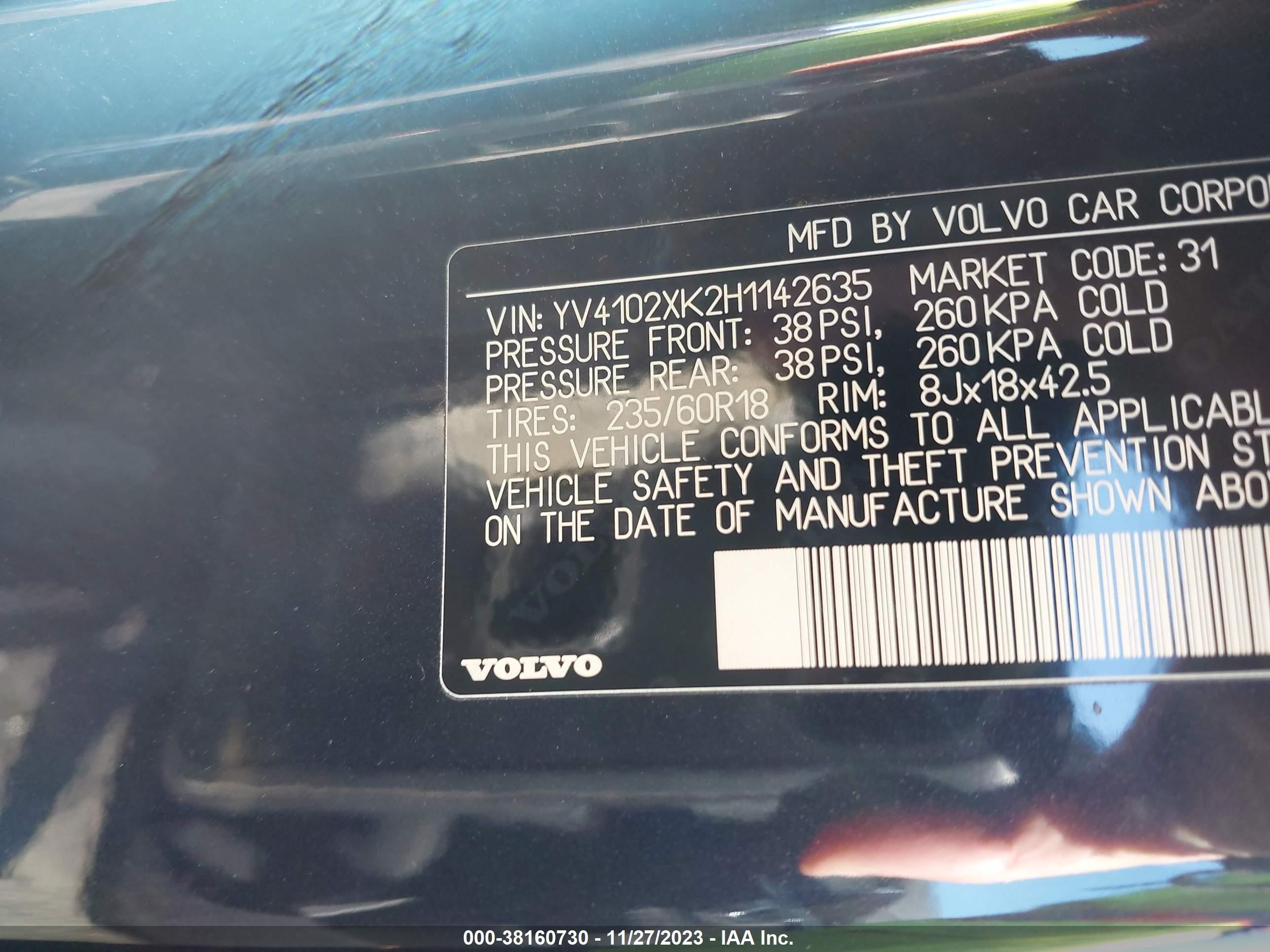 2017 Volvo Xc90 T5 Momentum vin: YV4102XK2H1142635