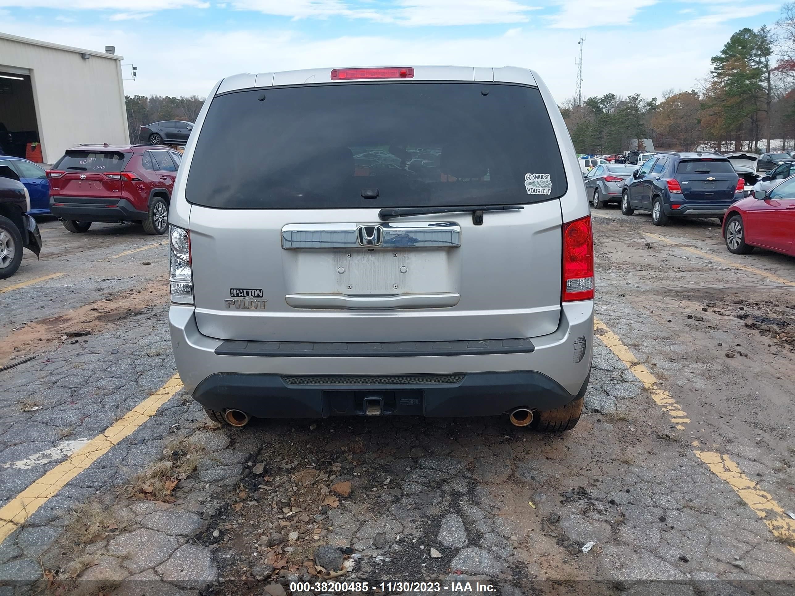 2013 Honda Pilot Ex-L vin: 5FNYF3H55DB041315