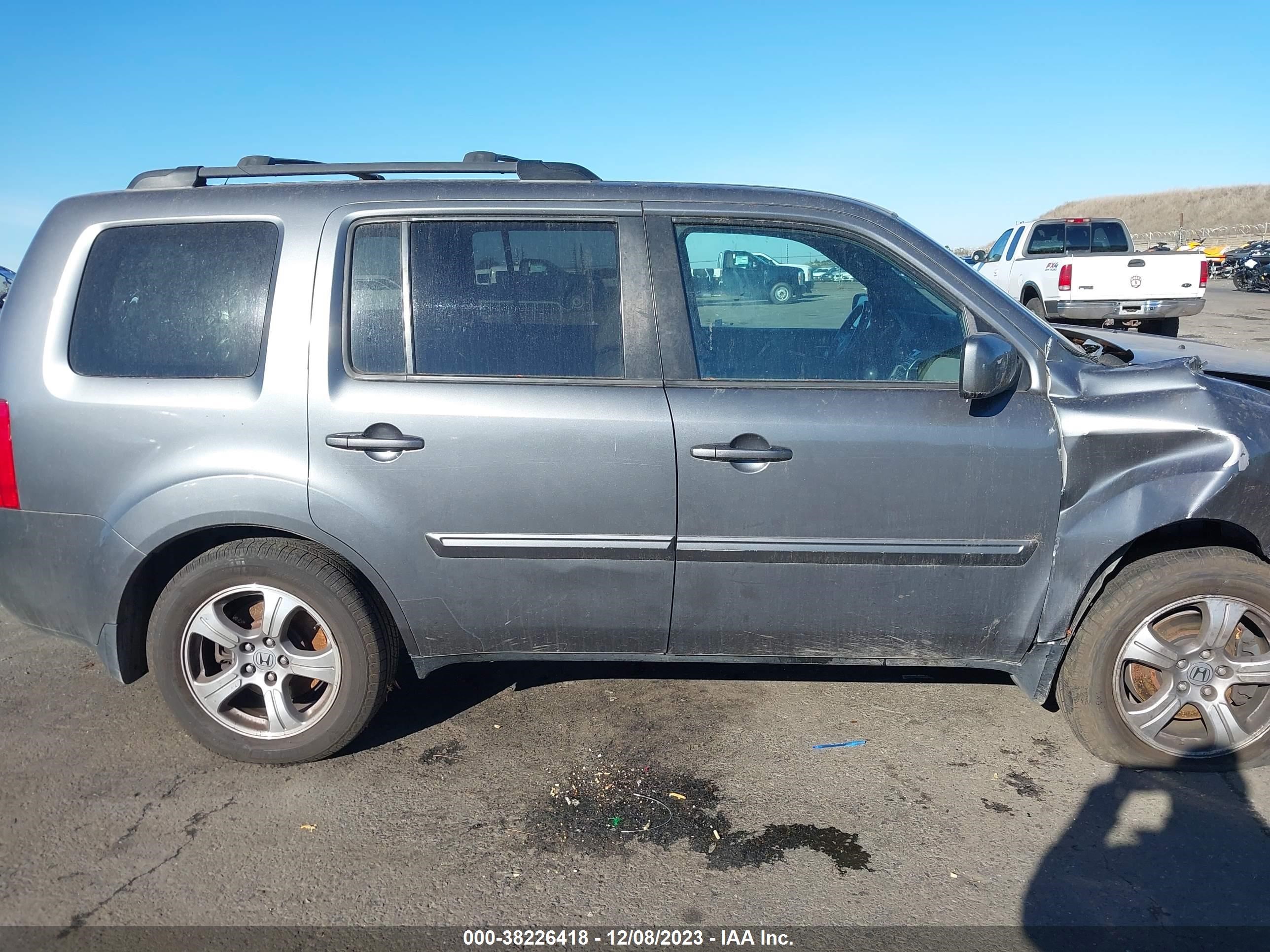 2013 Honda Pilot Ex-L vin: 5FNYF4H51DB009788