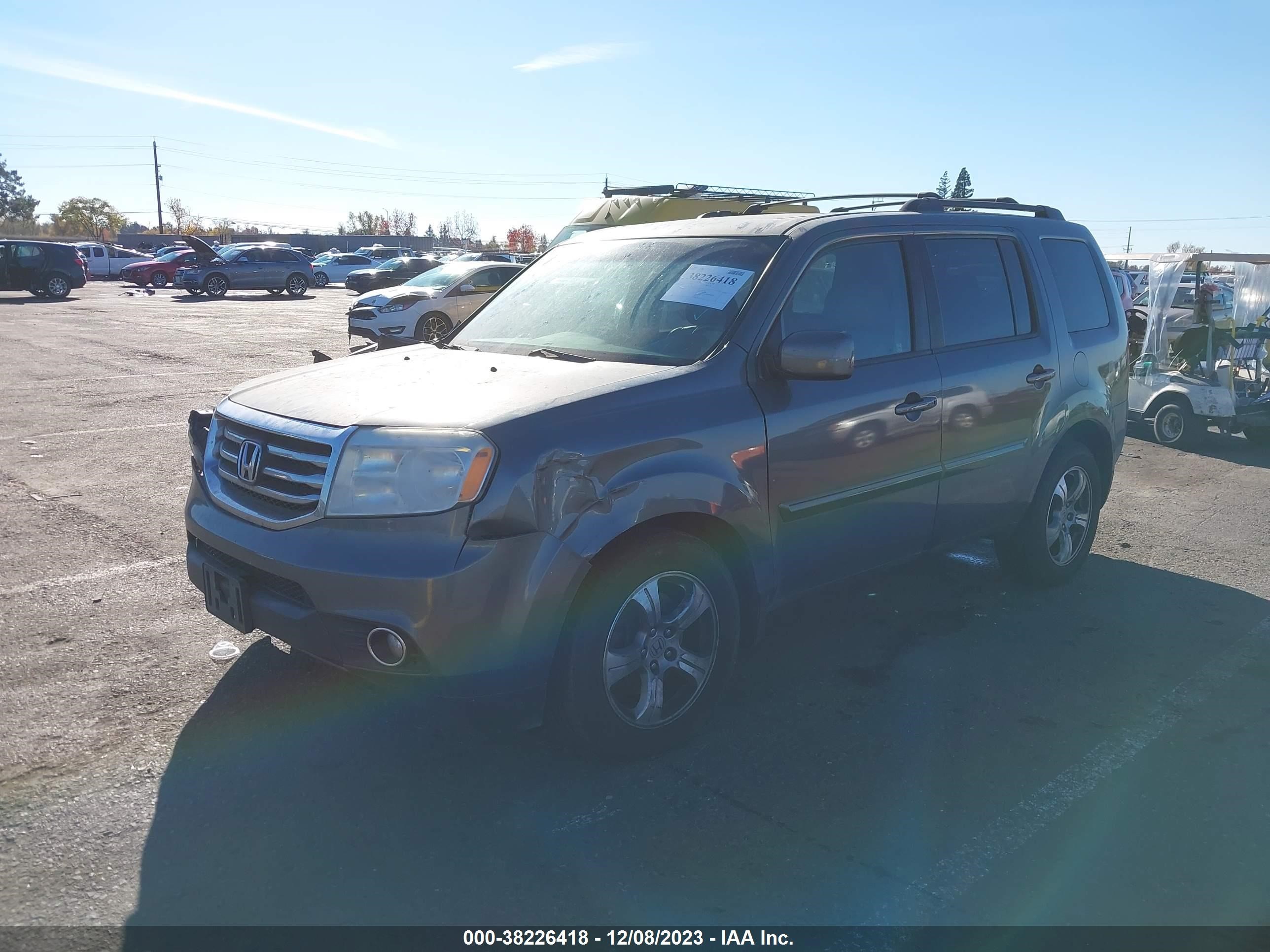 2013 Honda Pilot Ex-L vin: 5FNYF4H51DB009788