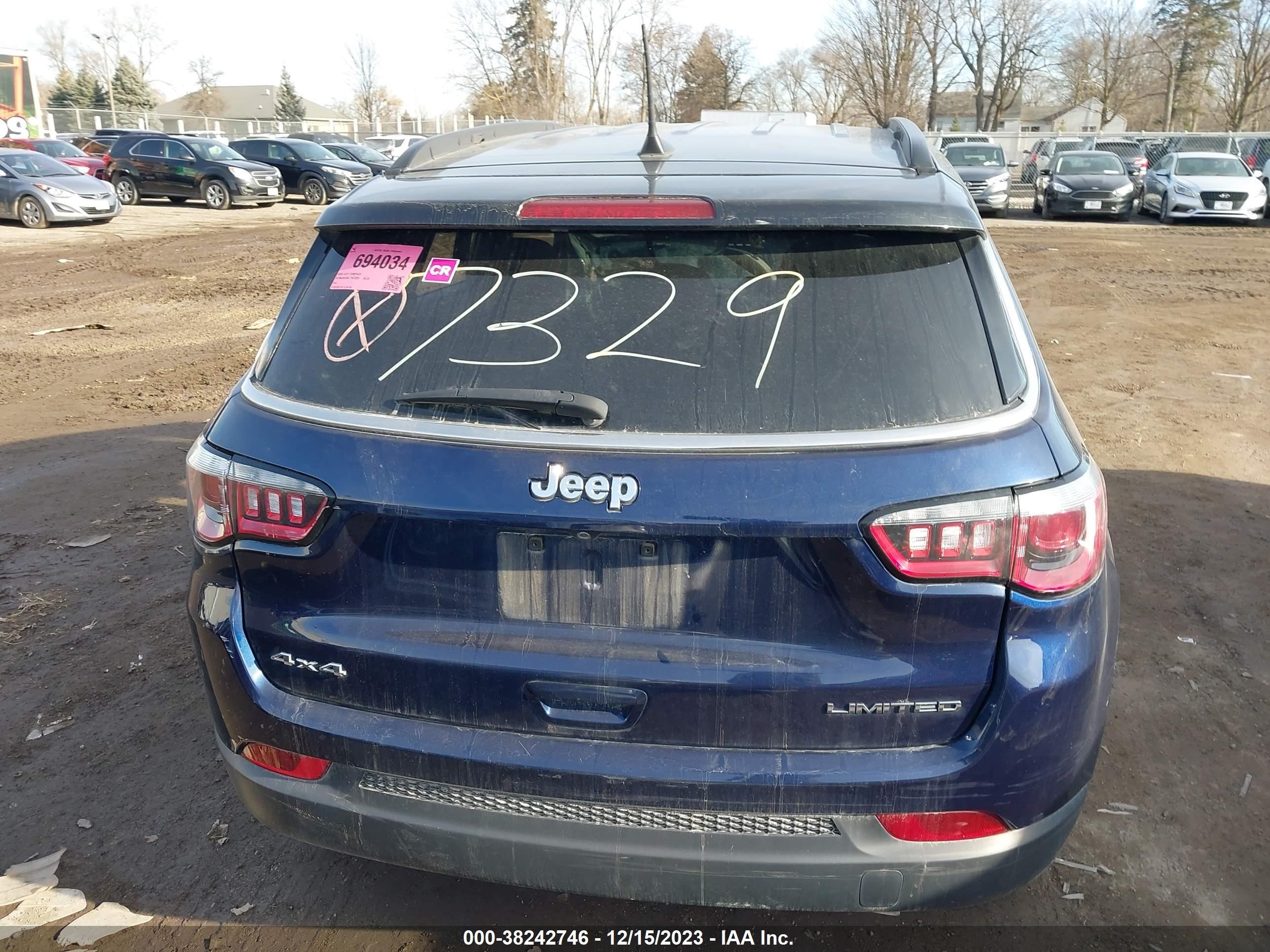 2020 Jeep Compass Limited 4X4 vin: 3C4NJDCB4LT167329