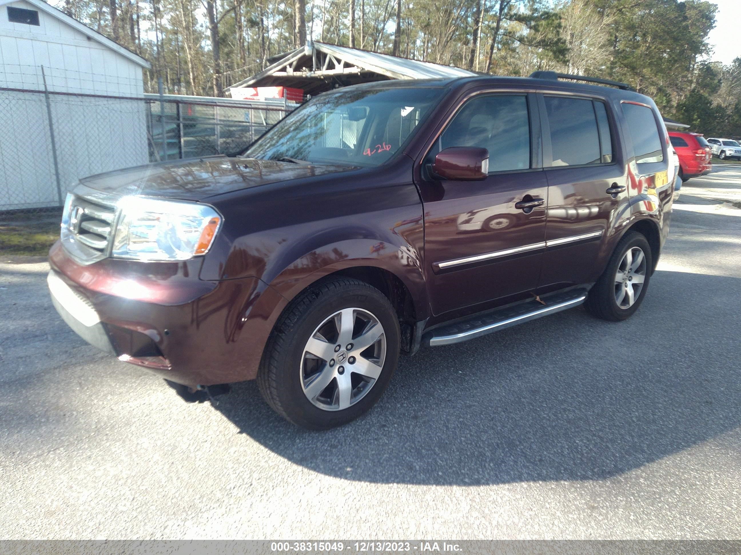 2012 Honda Pilot Touring vin: 5FNYF4H9XCB011377