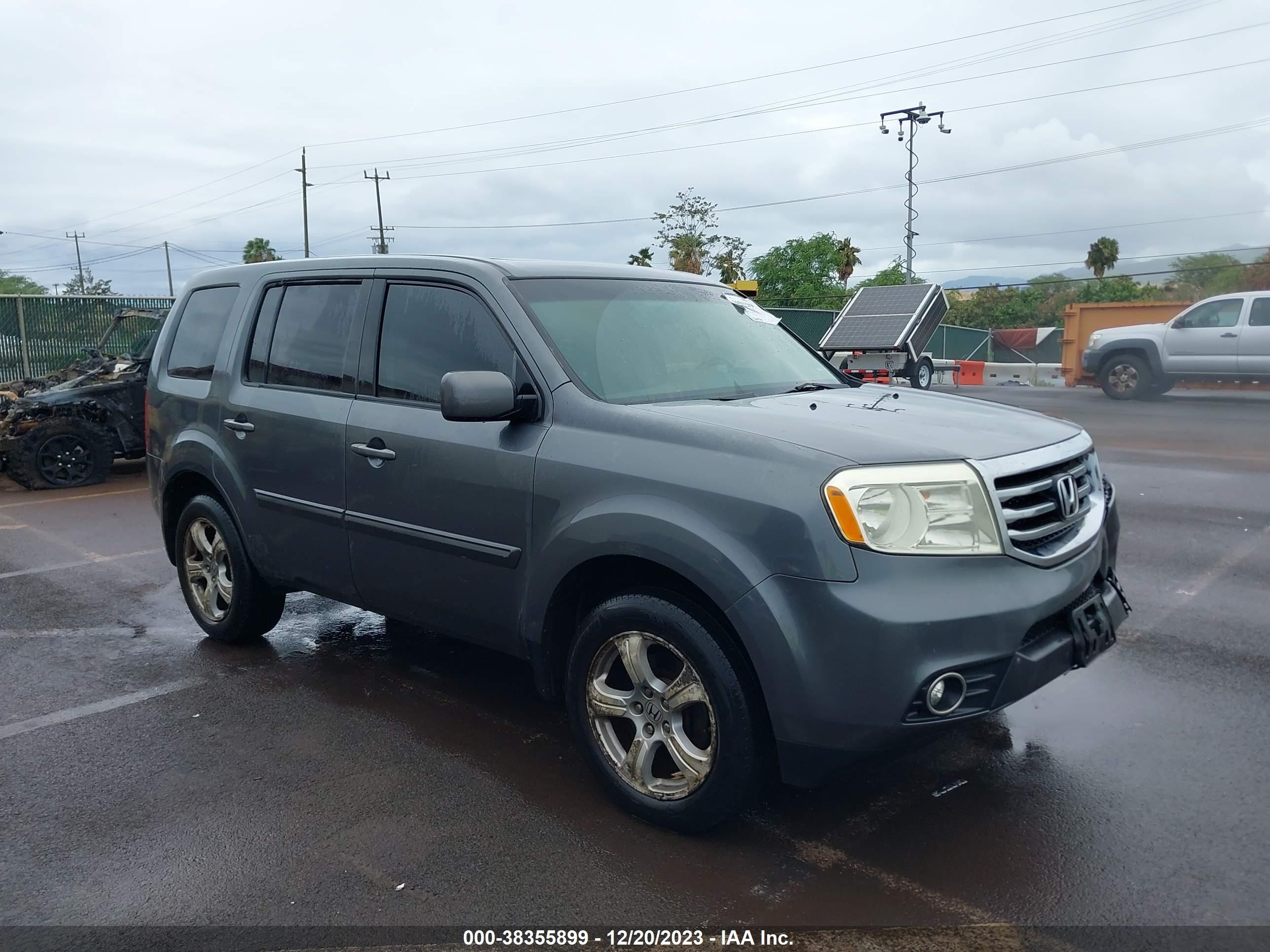 2012 Honda Pilot Ex-L vin: 5FNYF3H59CB033216