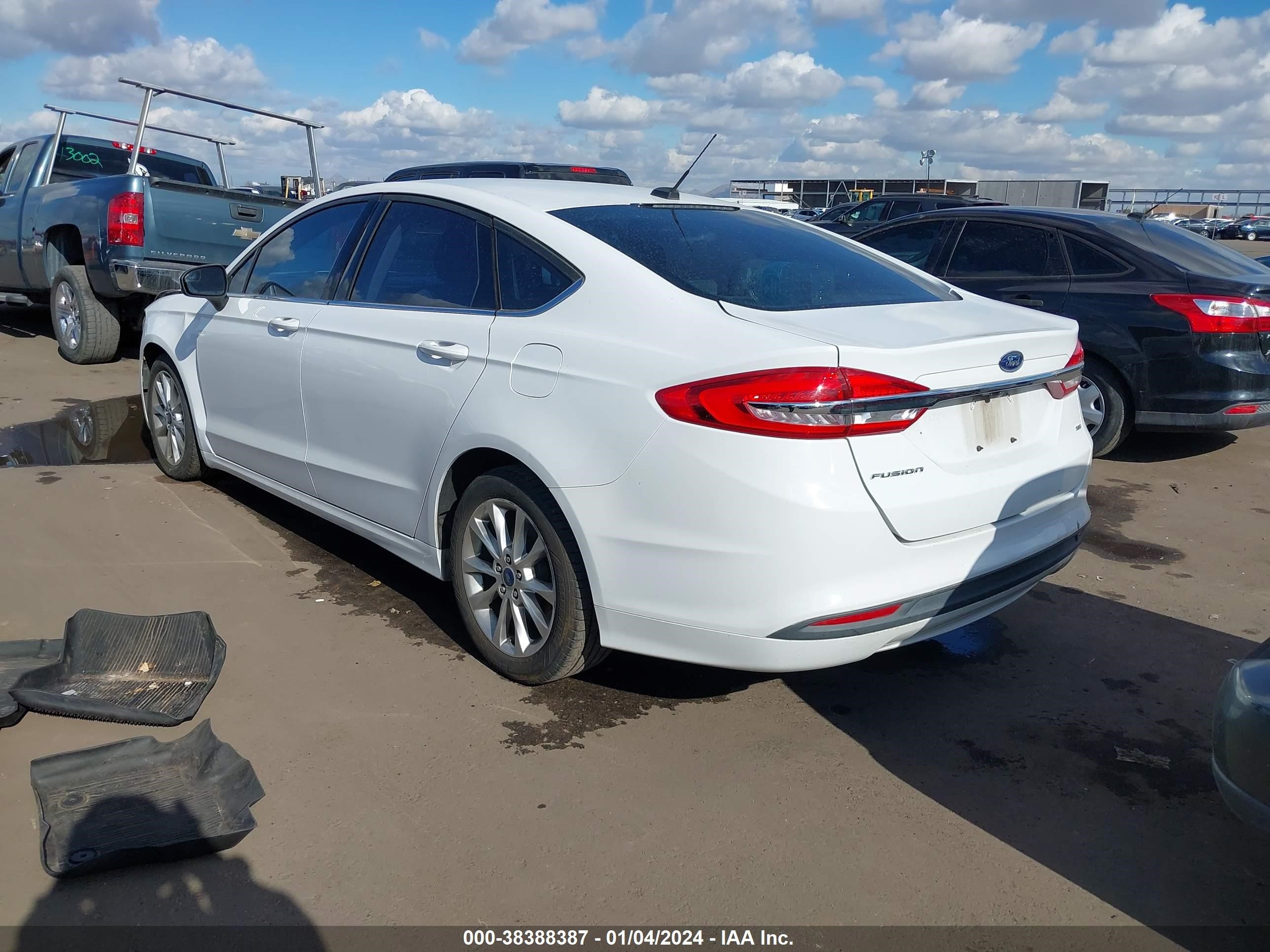 2017 Ford Fusion Se vin: 3FA6P0H7XHR278123