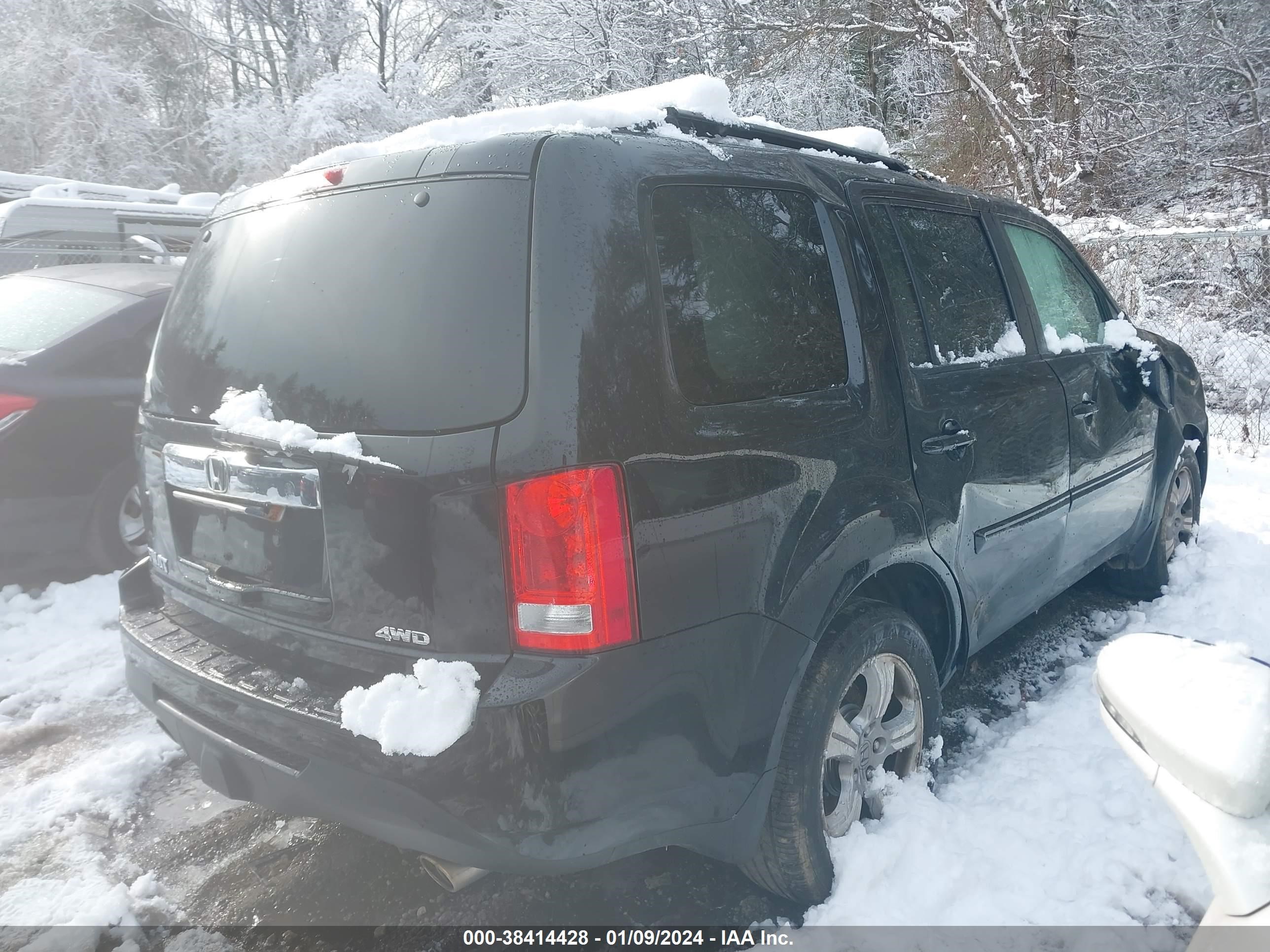 2012 Honda Pilot Ex-L vin: 5FNYF4H55CB074674