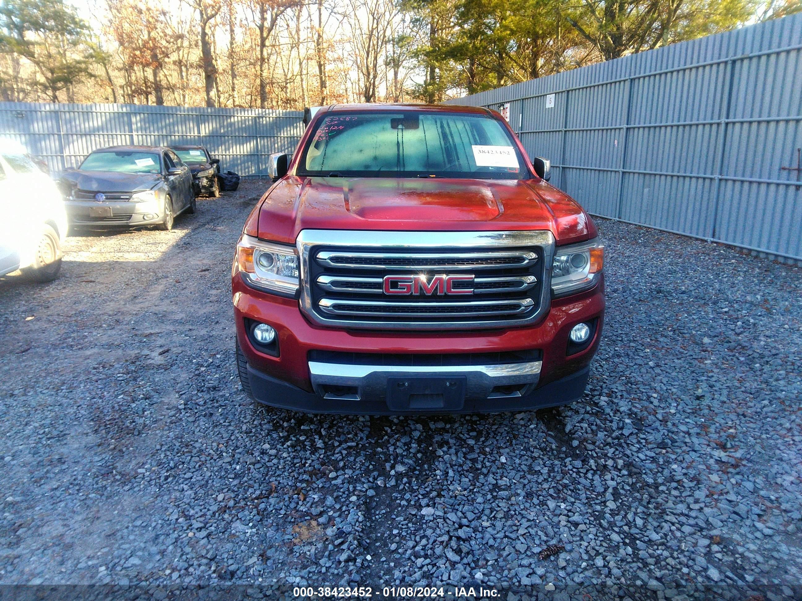 2016 GMC Canyon Slt vin: 1GTG6DE39G1262563