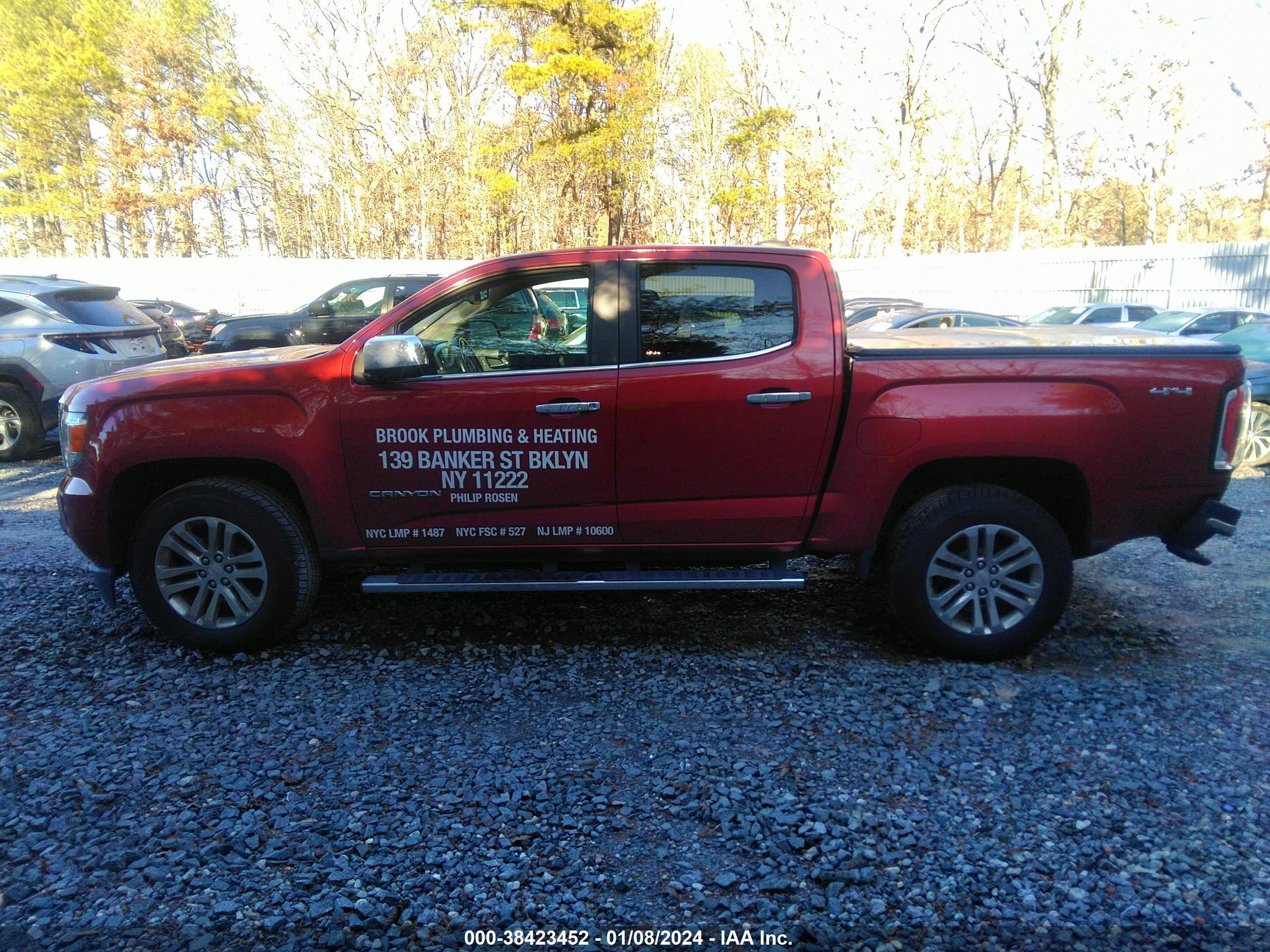 2016 GMC Canyon Slt vin: 1GTG6DE39G1262563