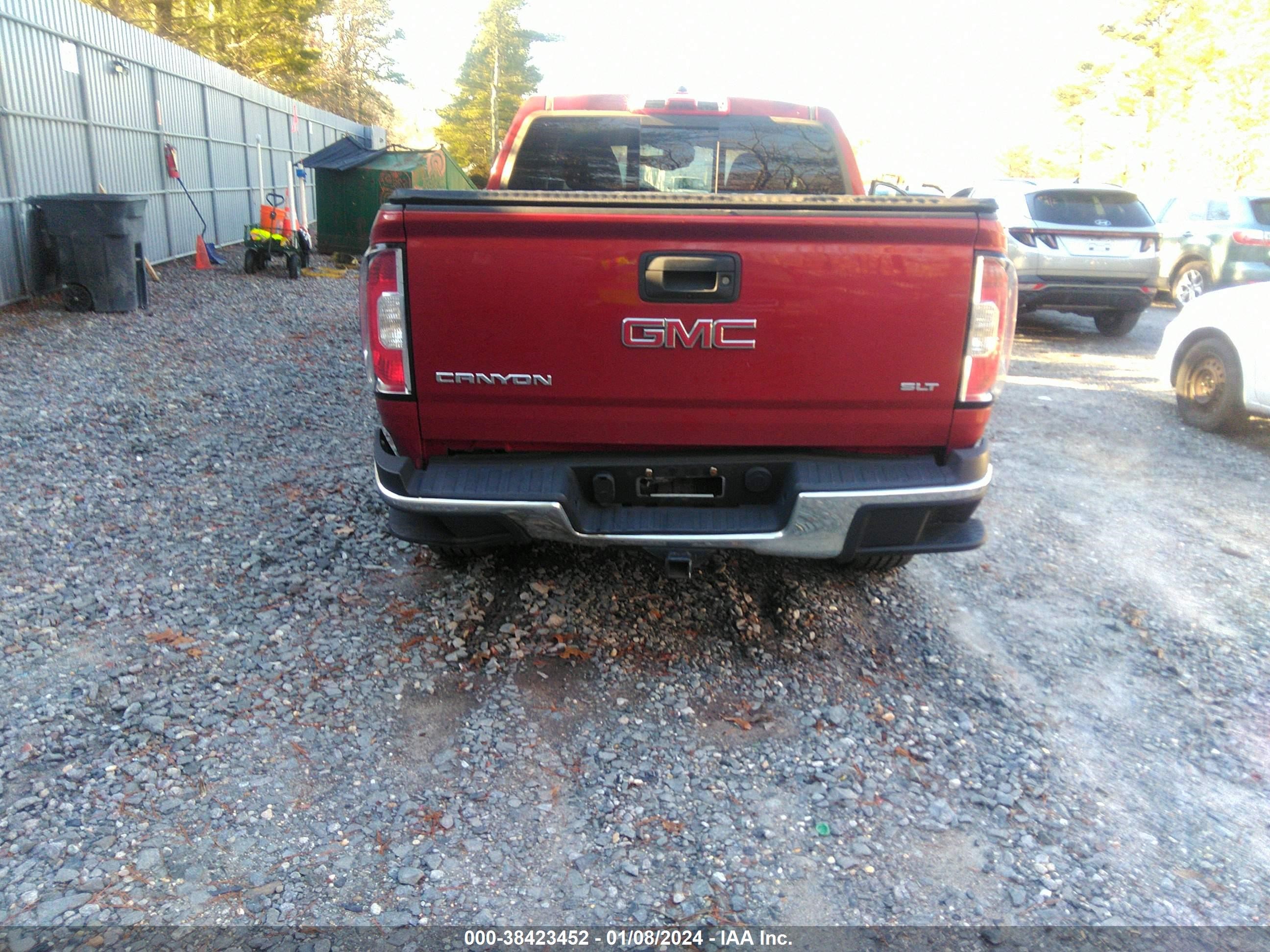 2016 GMC Canyon Slt vin: 1GTG6DE39G1262563