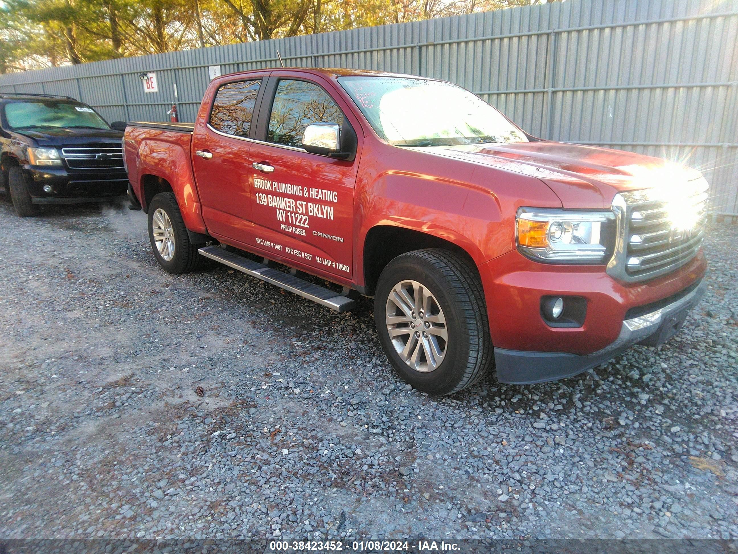 2016 GMC Canyon Slt vin: 1GTG6DE39G1262563