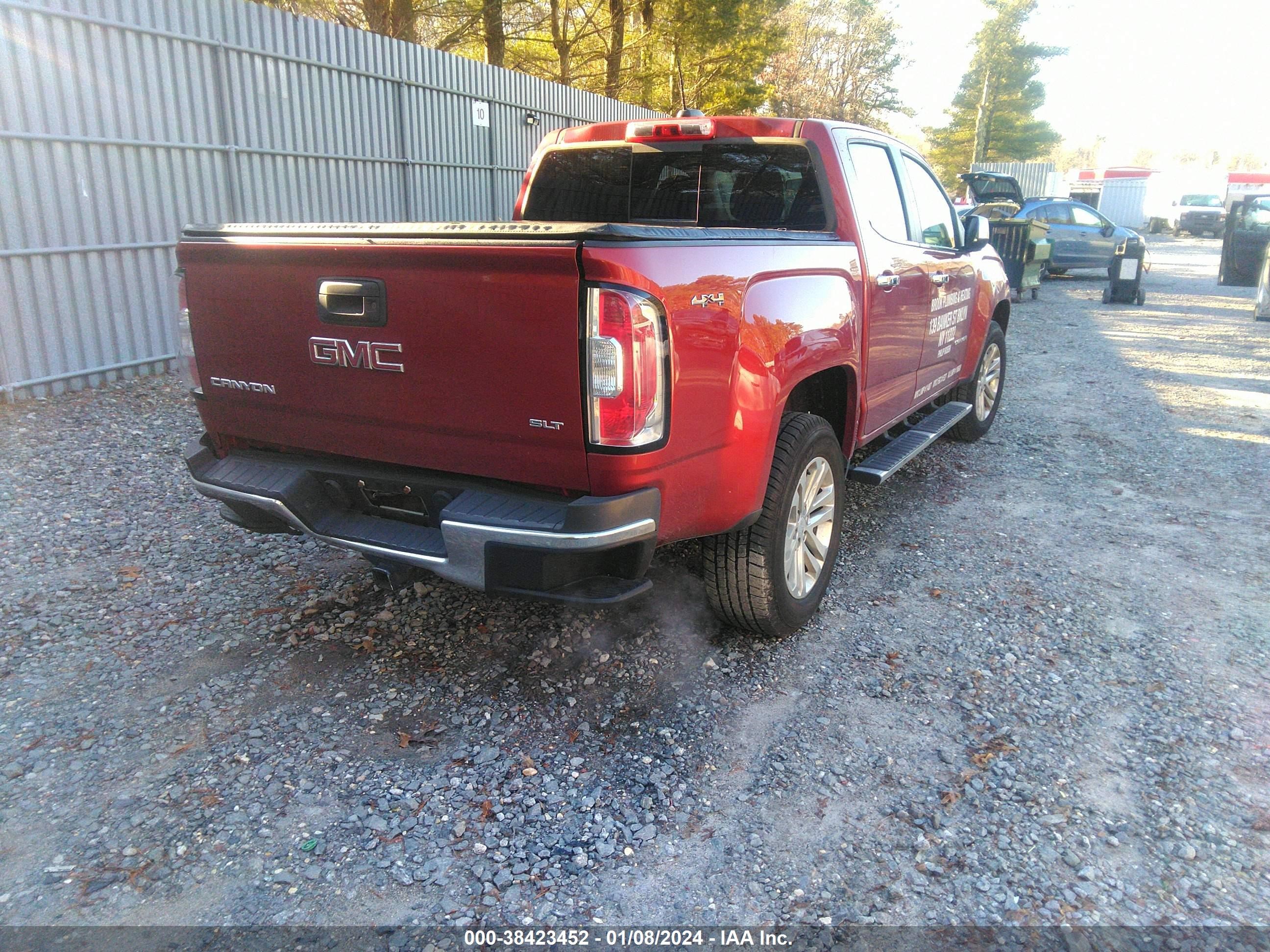 2016 GMC Canyon Slt vin: 1GTG6DE39G1262563