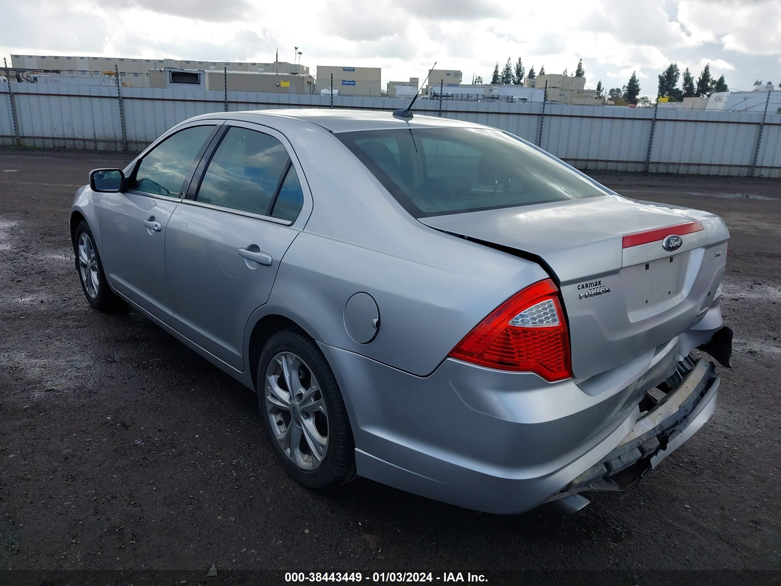 2012 Ford Fusion Se vin: 3FAHP0HG0CR367281