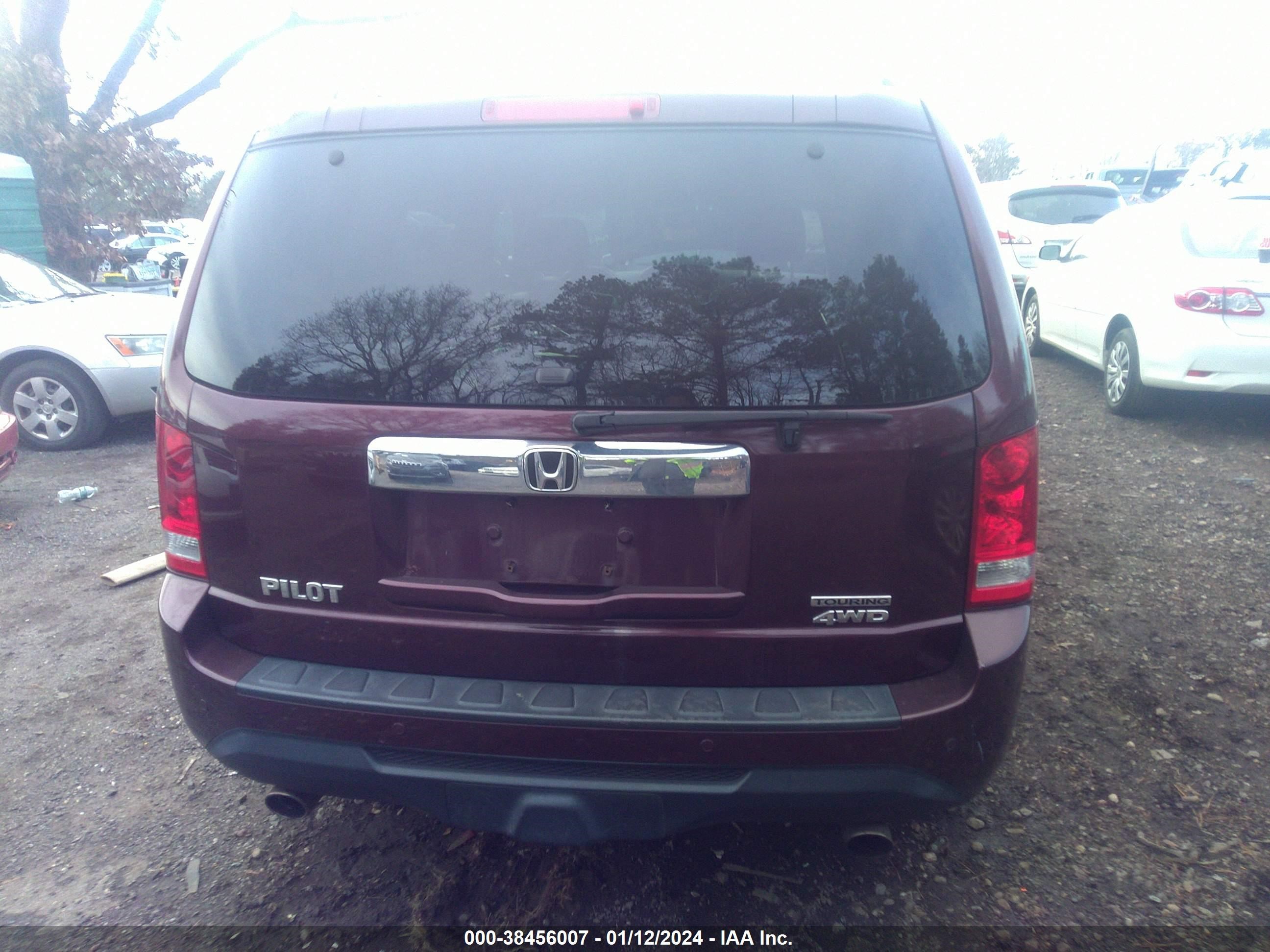 2012 Honda Pilot Touring vin: 5FNYF4H90CB066548