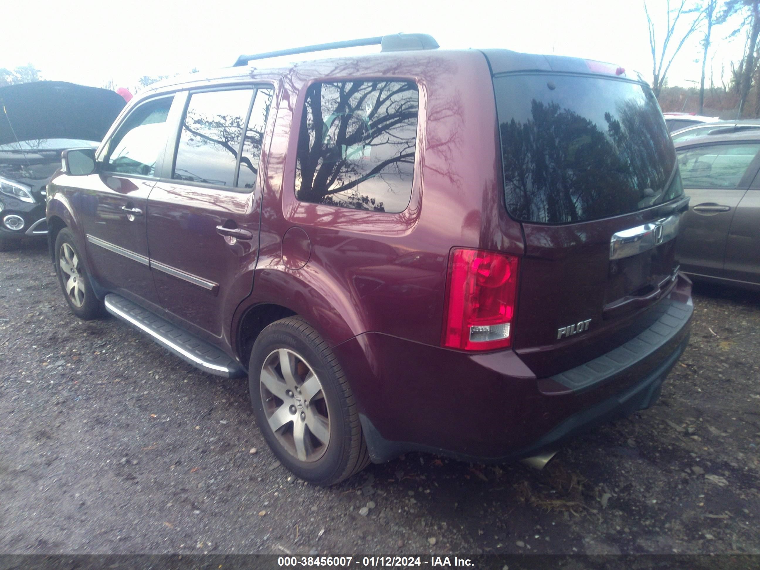 2012 Honda Pilot Touring vin: 5FNYF4H90CB066548