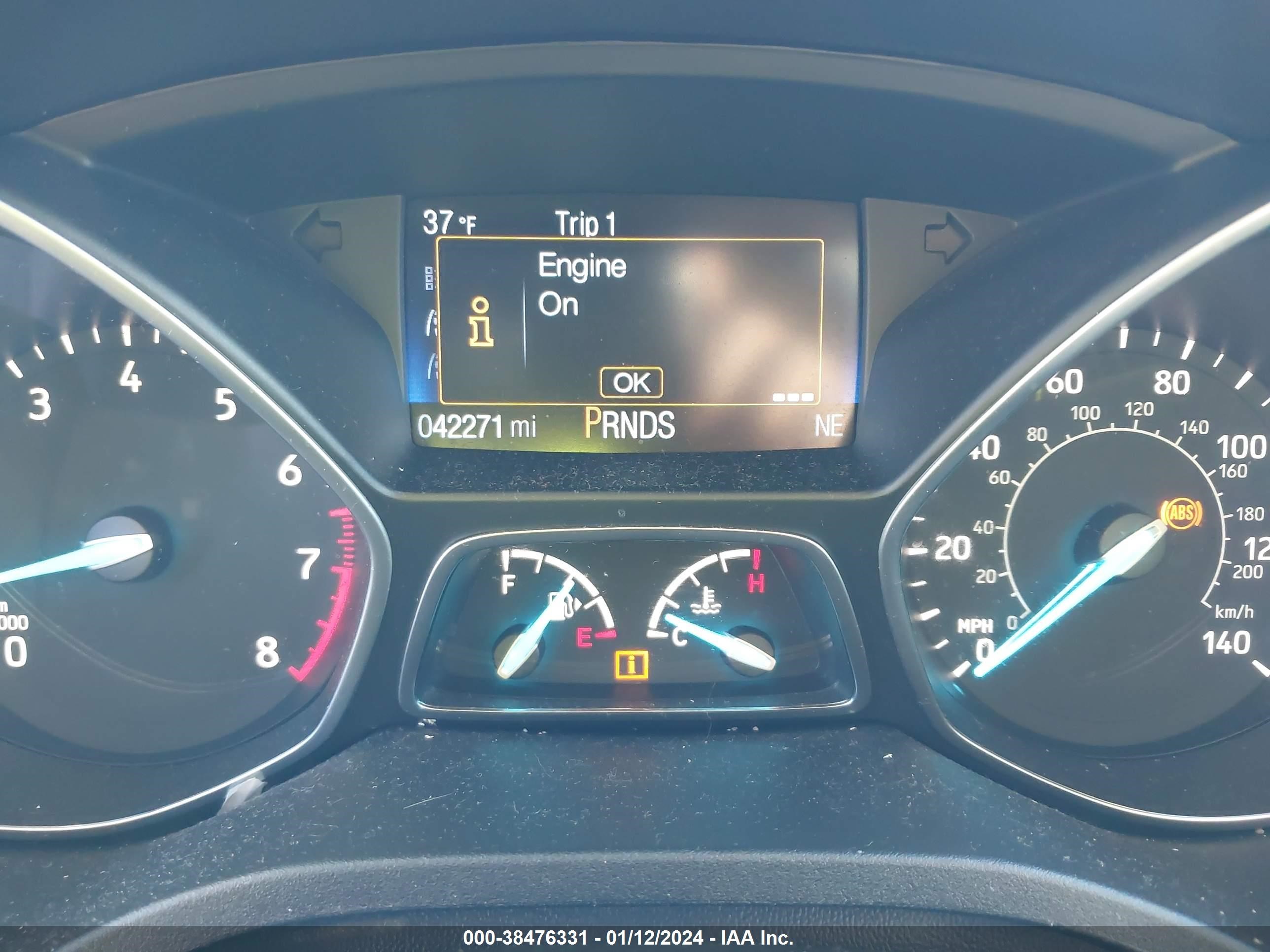 2017 Ford Escape S vin: 1FMCU0F74HUD01568