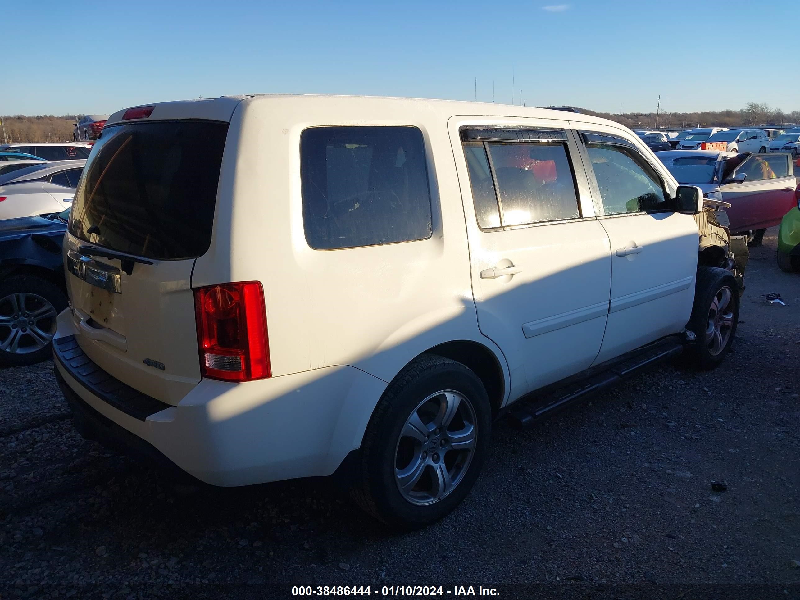 2013 Honda Pilot Ex-L vin: 5FNYF4H50DB021883