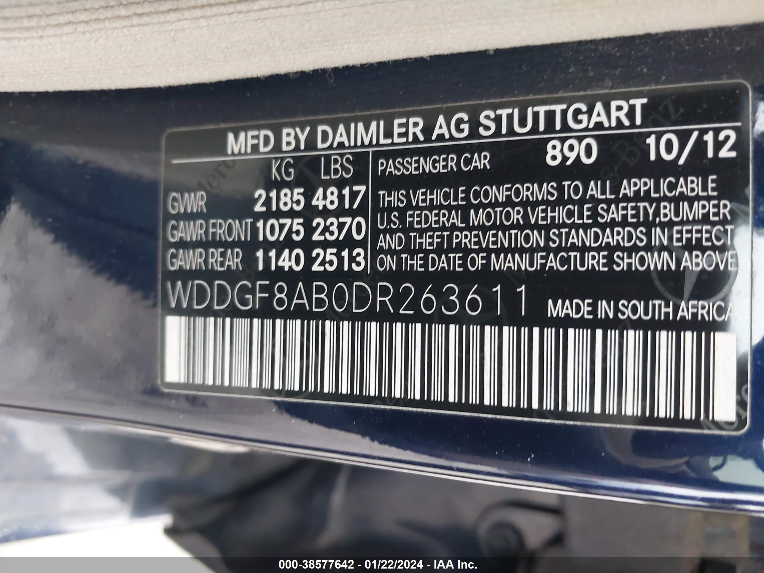 2013 Mercedes-Benz C 300 Luxury 4Matic/Sport 4Matic vin: WDDGF8AB0DR263611