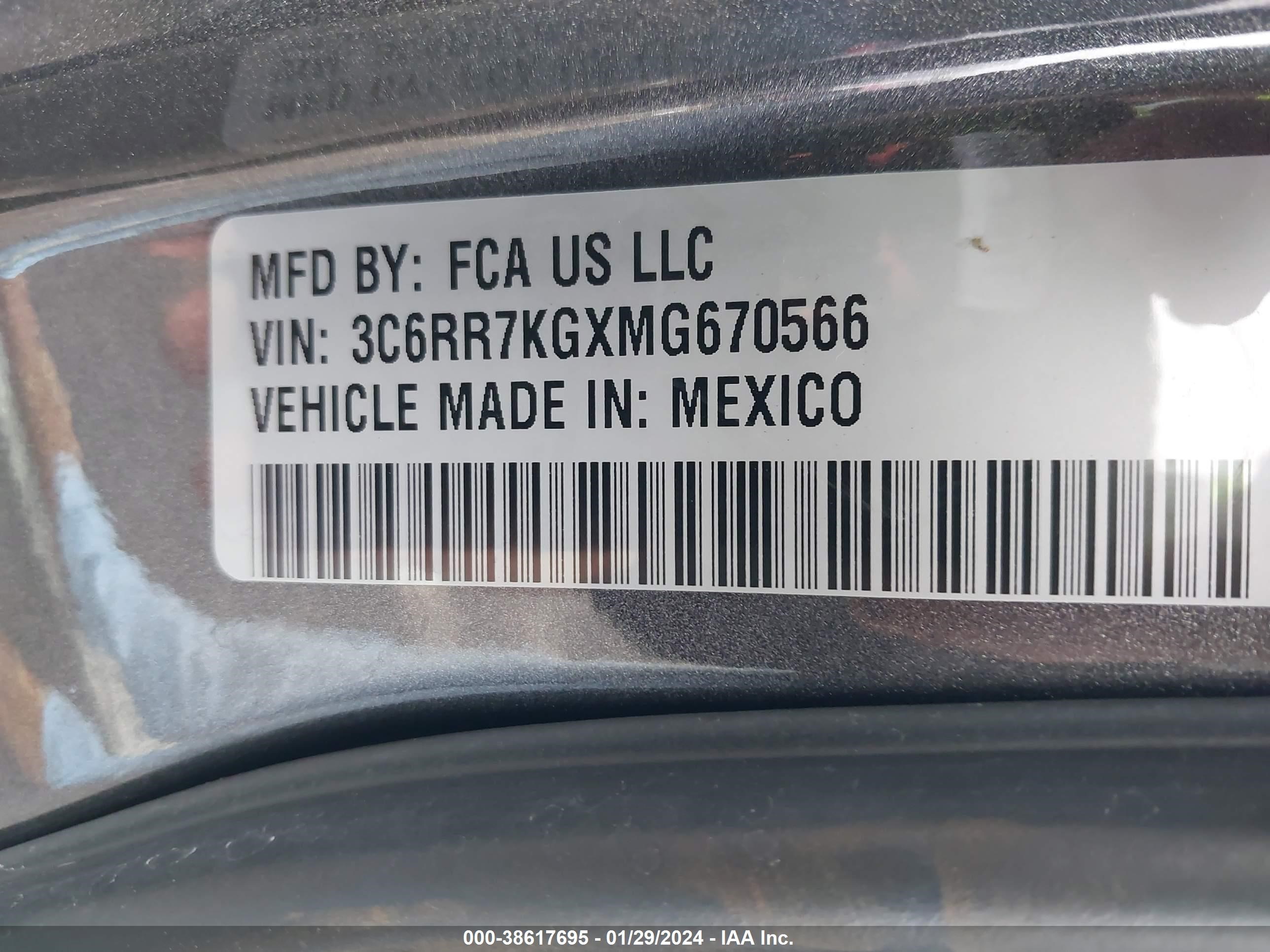 2021 Ram 1500 Classic Tradesman 4X4 5'7 Box vin: 3C6RR7KGXMG670566