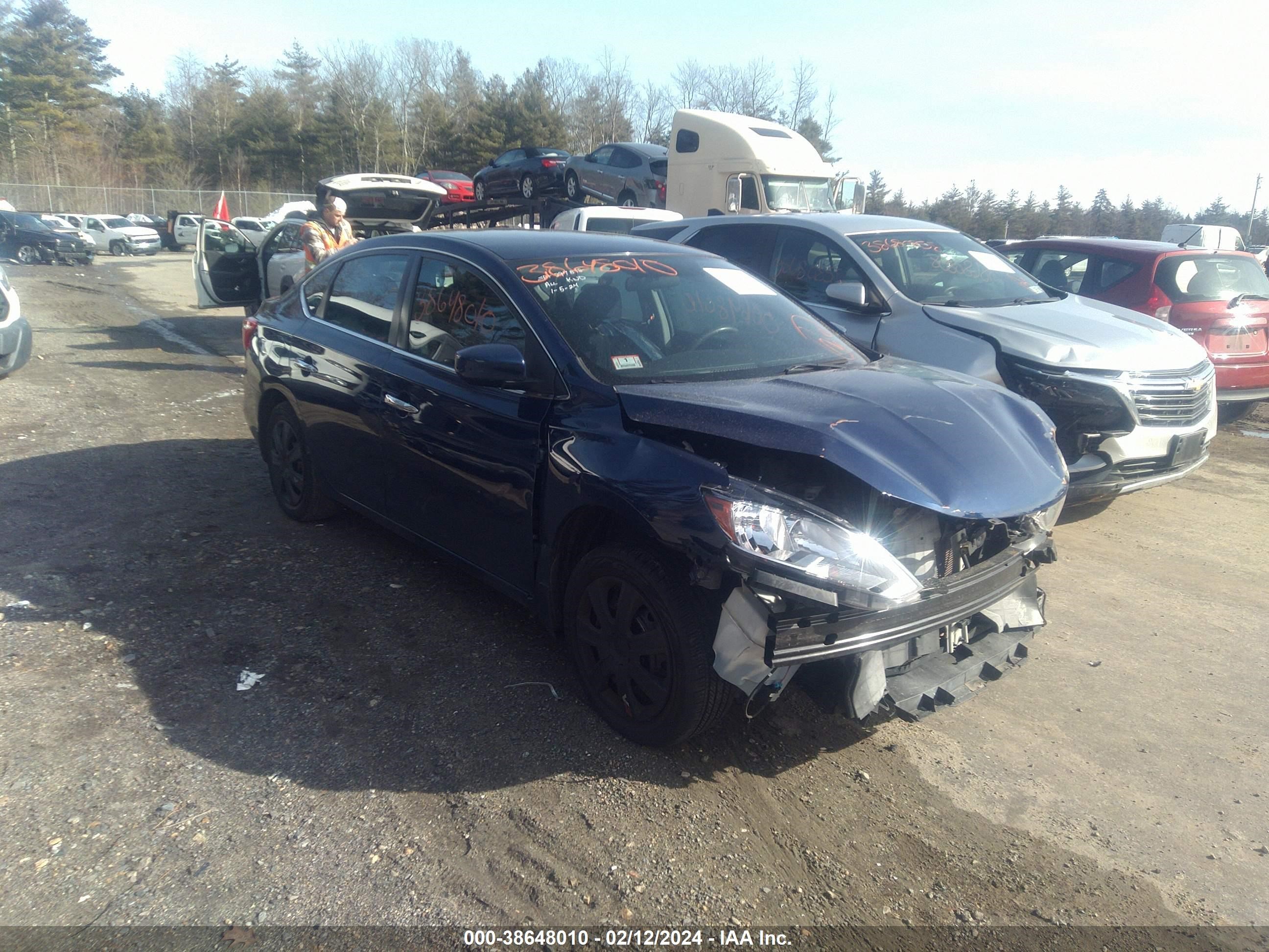 2017 Nissan Sentra Sv vin: 3N1AB7APXHL657649