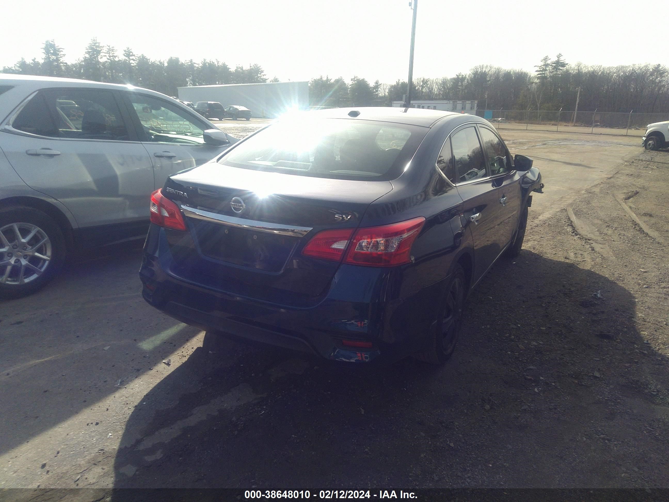 2017 Nissan Sentra Sv vin: 3N1AB7APXHL657649