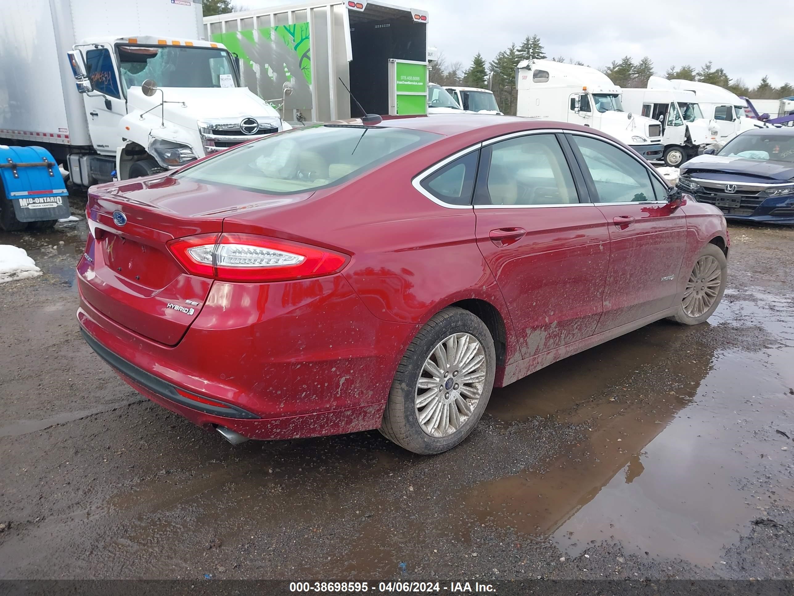 2014 Ford Fusion Hybrid Se vin: 3FA6P0LU3ER223389