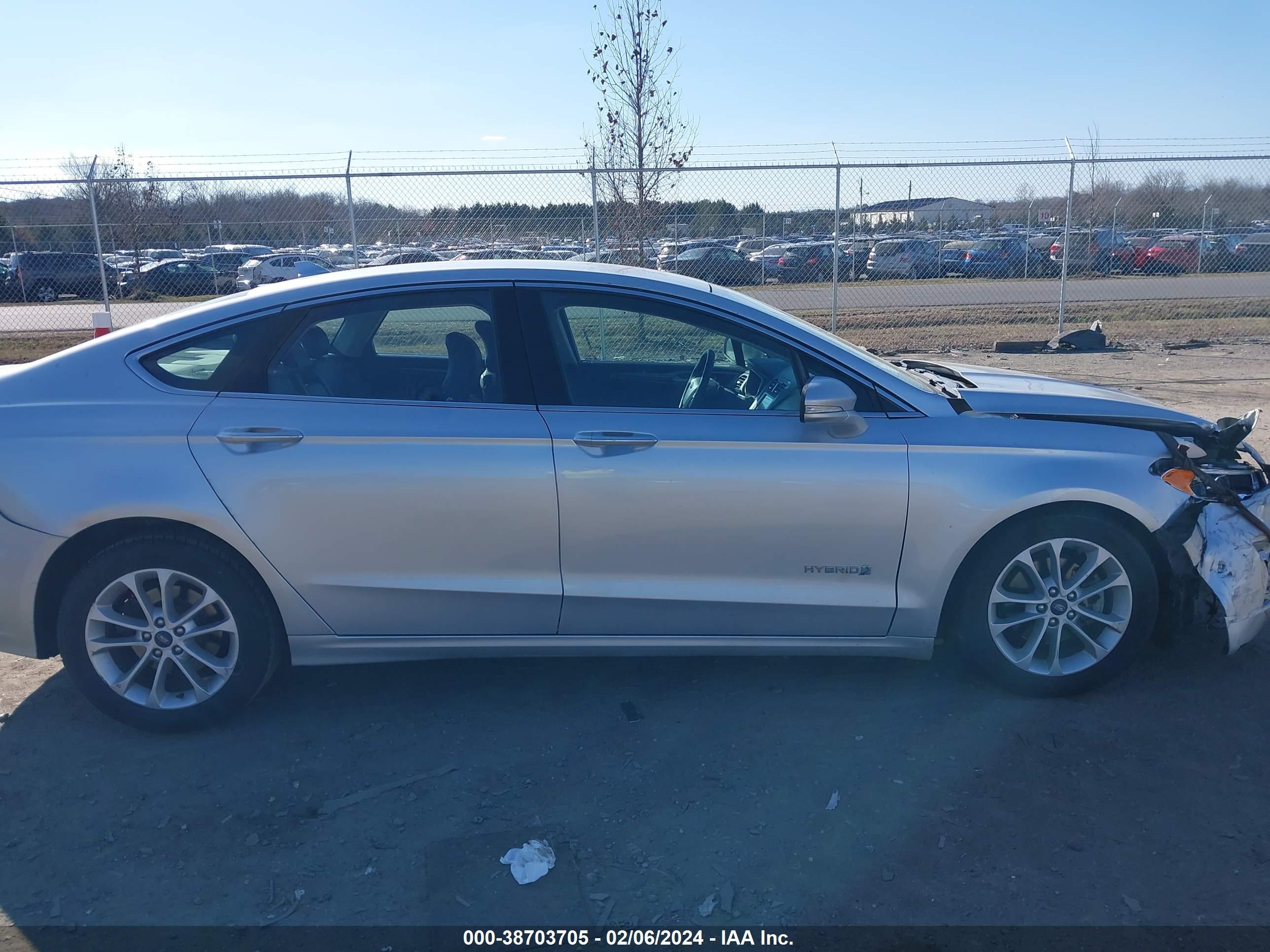 2019 Ford Fusion Hybrid Sel vin: 3FA6P0MUXKR260238