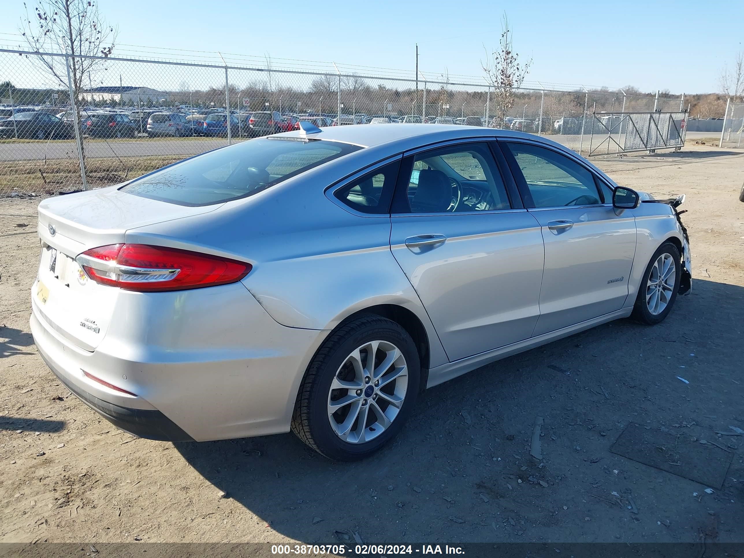 2019 Ford Fusion Hybrid Sel vin: 3FA6P0MUXKR260238