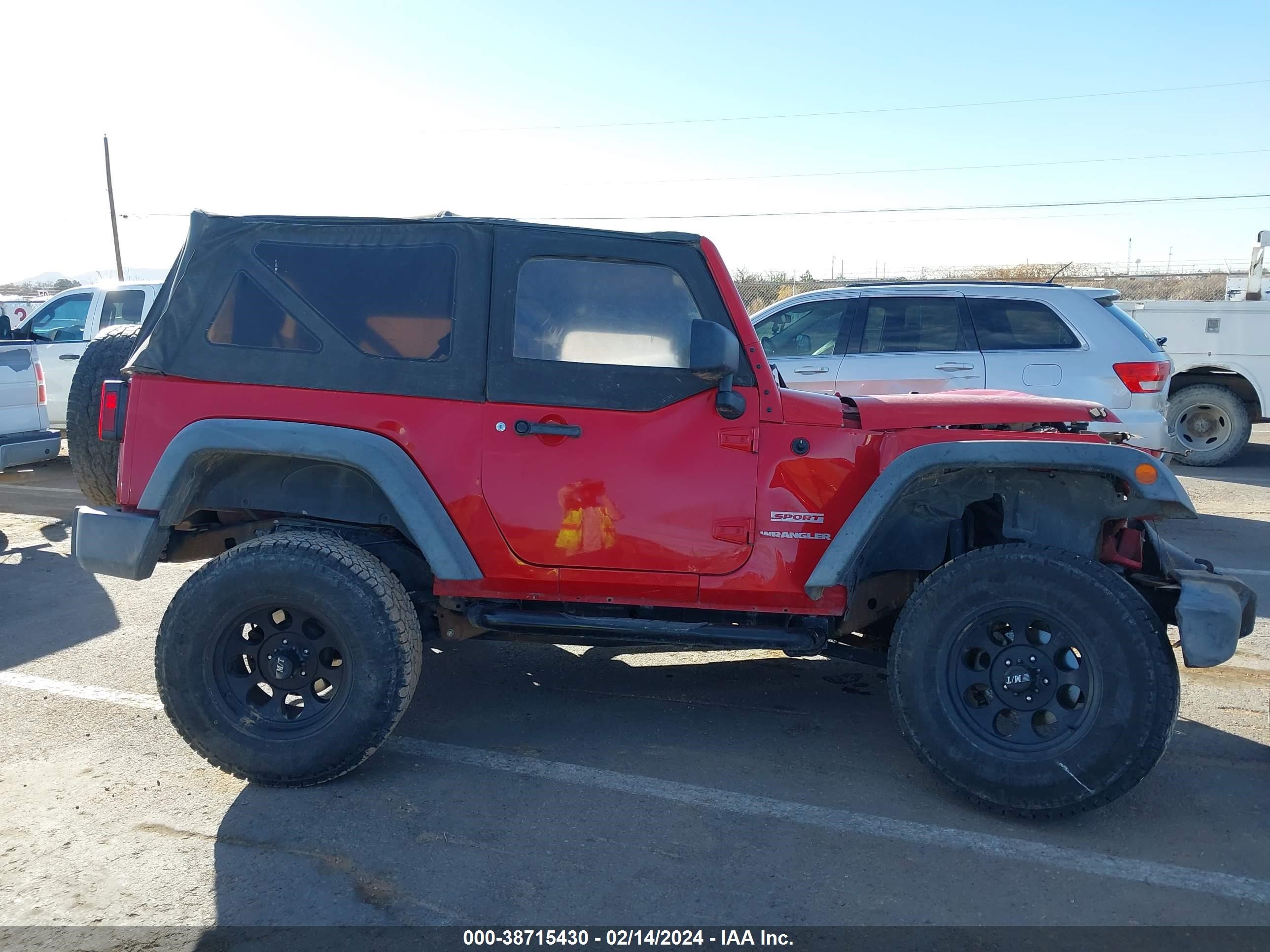 2012 Jeep Wrangler Sport vin: 1C4AJWAG4CL122072