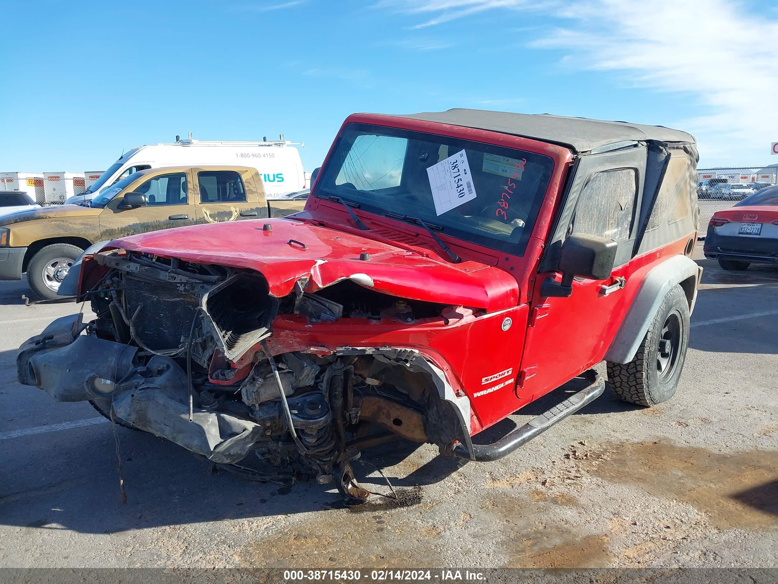 2012 Jeep Wrangler Sport vin: 1C4AJWAG4CL122072