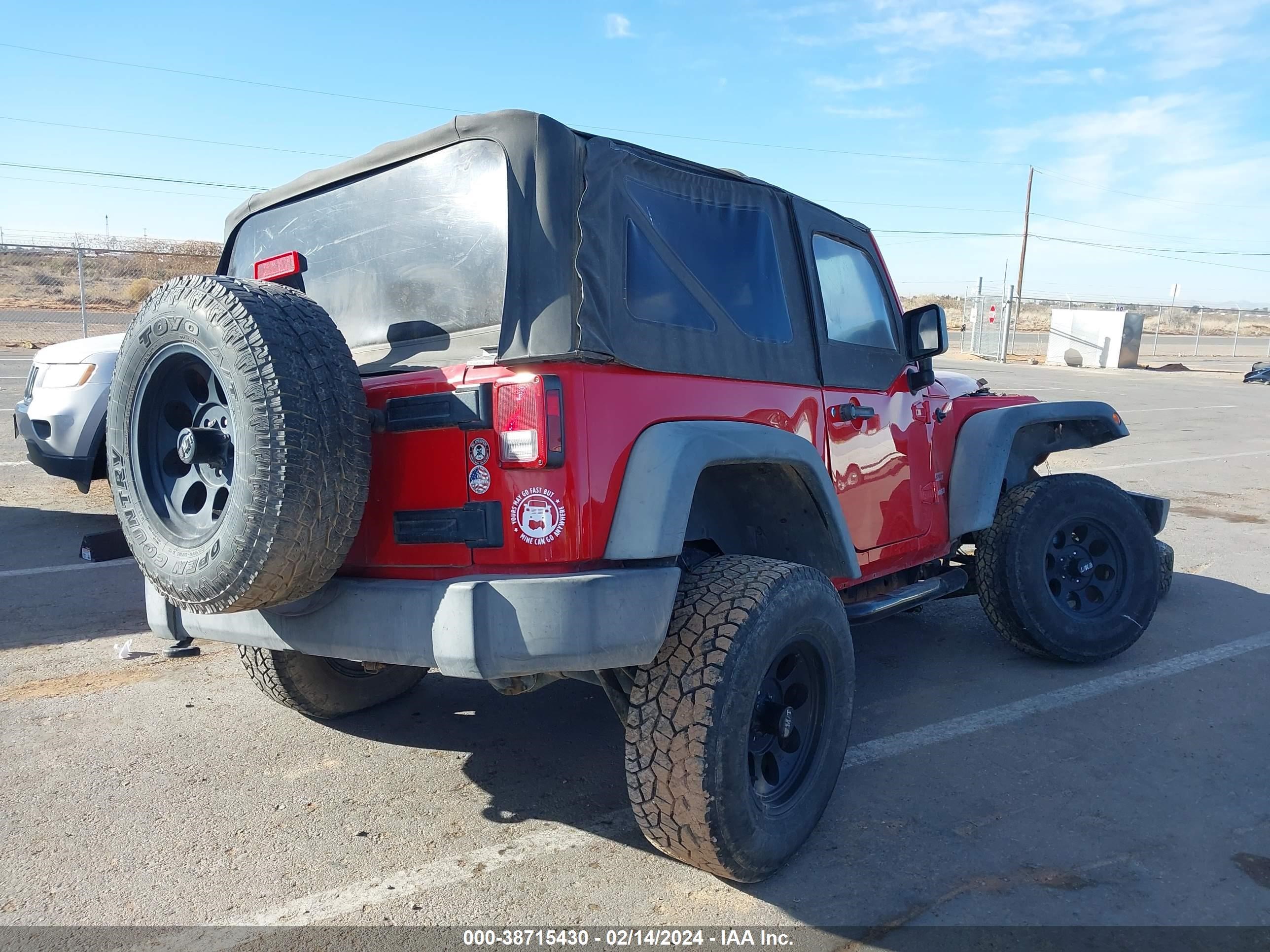 2012 Jeep Wrangler Sport vin: 1C4AJWAG4CL122072