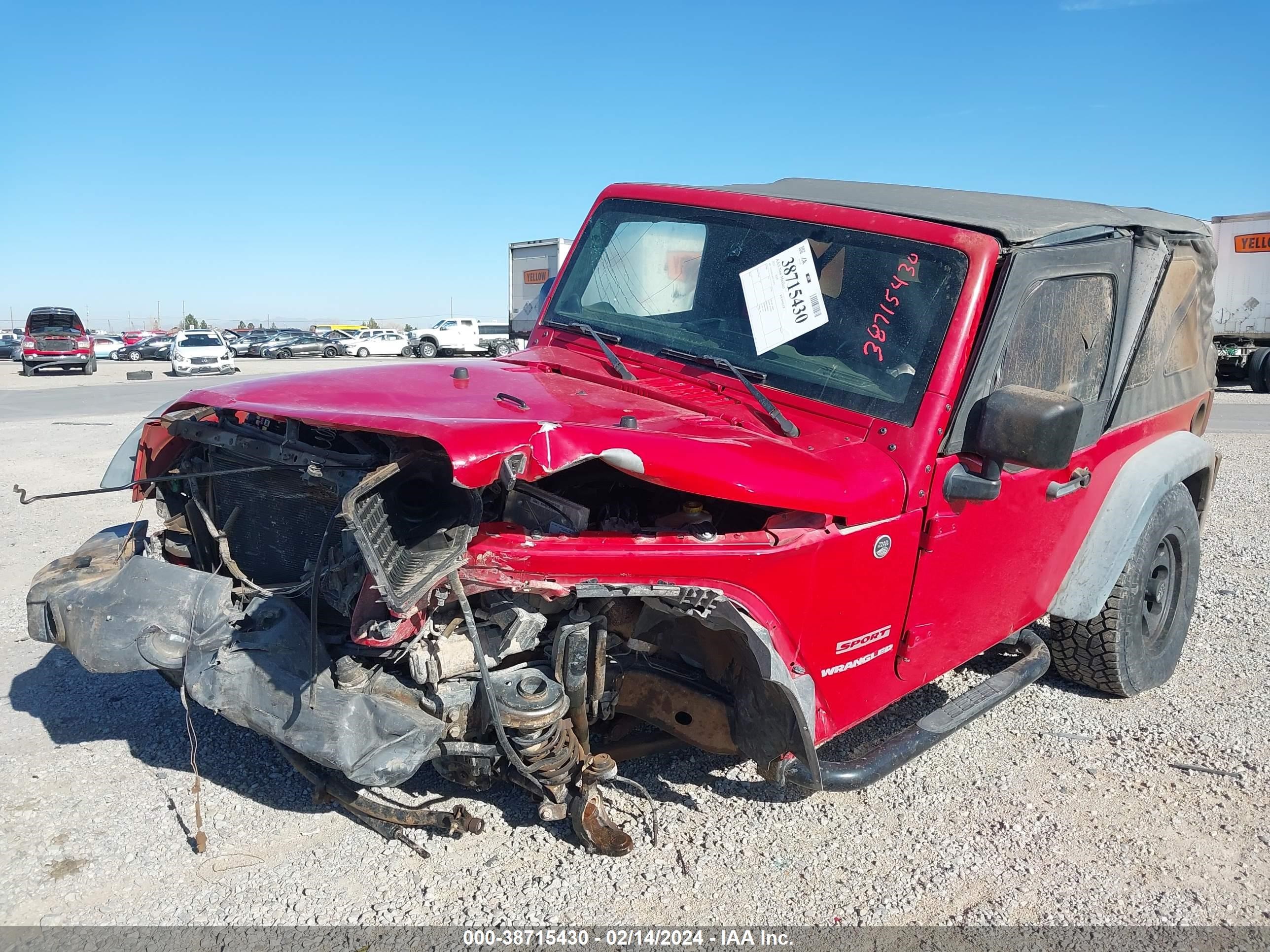 2012 Jeep Wrangler Sport vin: 1C4AJWAG4CL122072