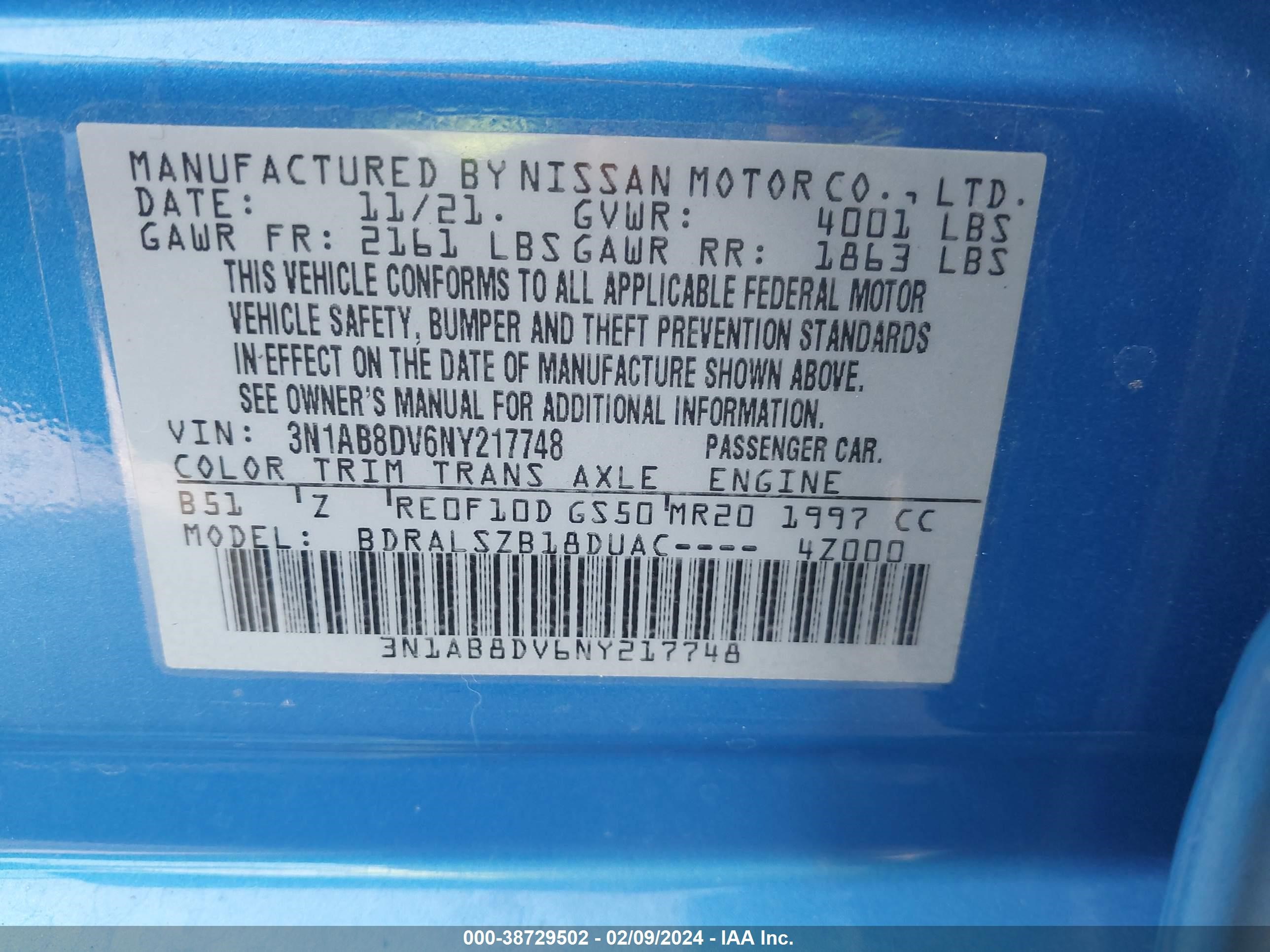 2022 Nissan Sentra Sr Xtronic Cvt vin: 3N1AB8DV6NY217748